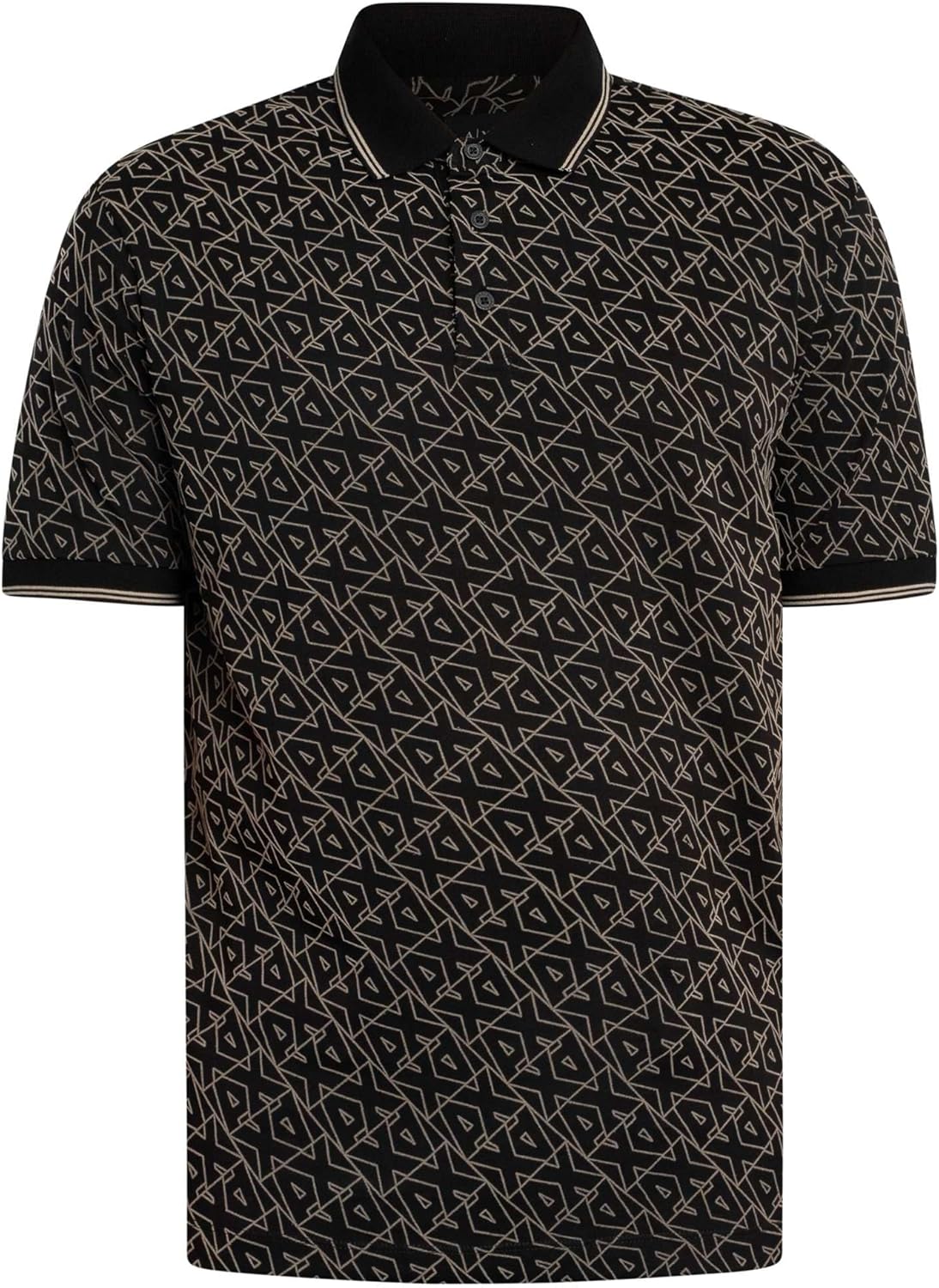 Armani Exchange Mens All Over Logo Pattern Polo - Image 6
