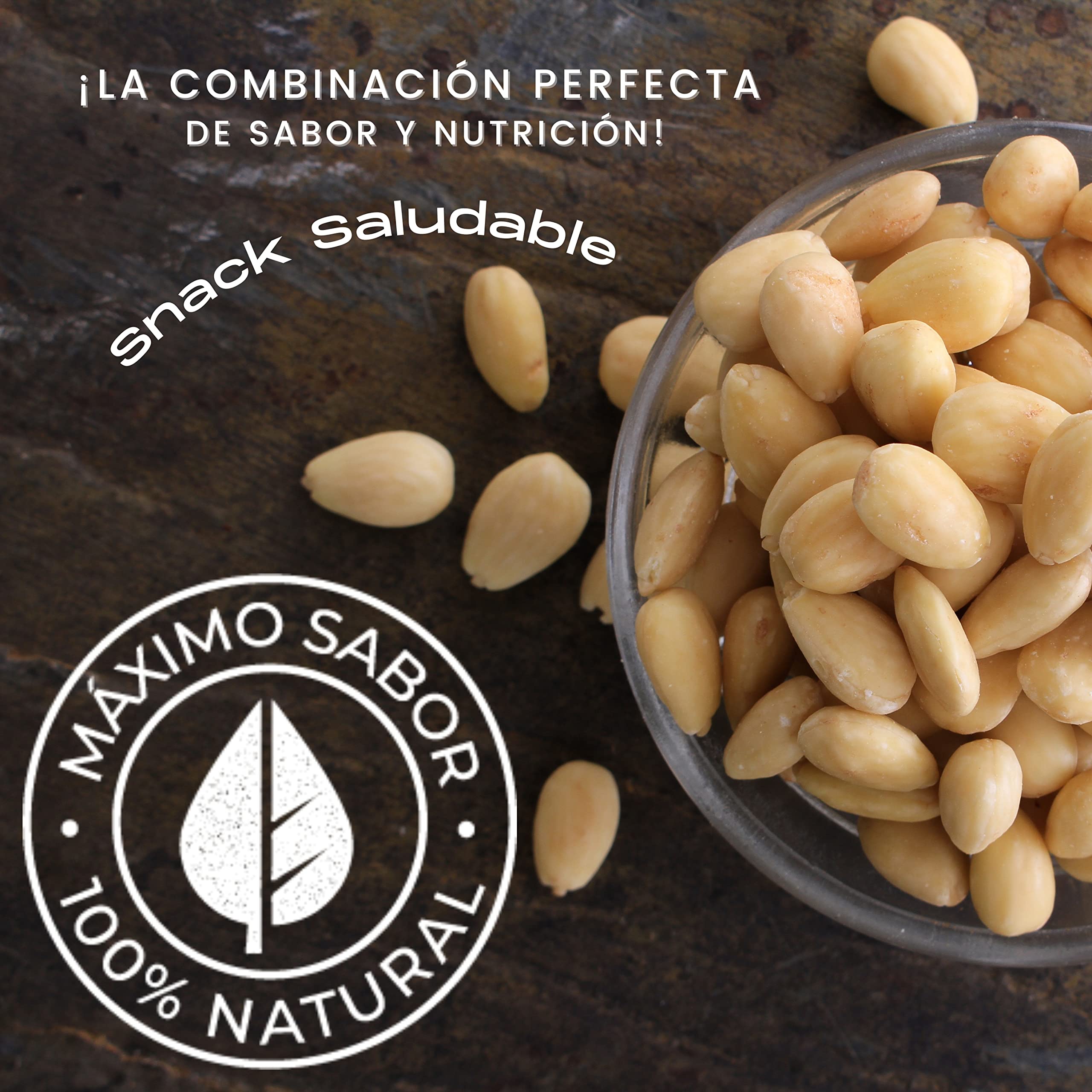 Almendras Peladas Crudas Bolsa de 1 Kg El Elefante Rosa - Fuente Rica y Saludable de Proteínas y Vitaminas - Almendras Naturales Enteras para una Dieta Balanceada y Snack Saludable