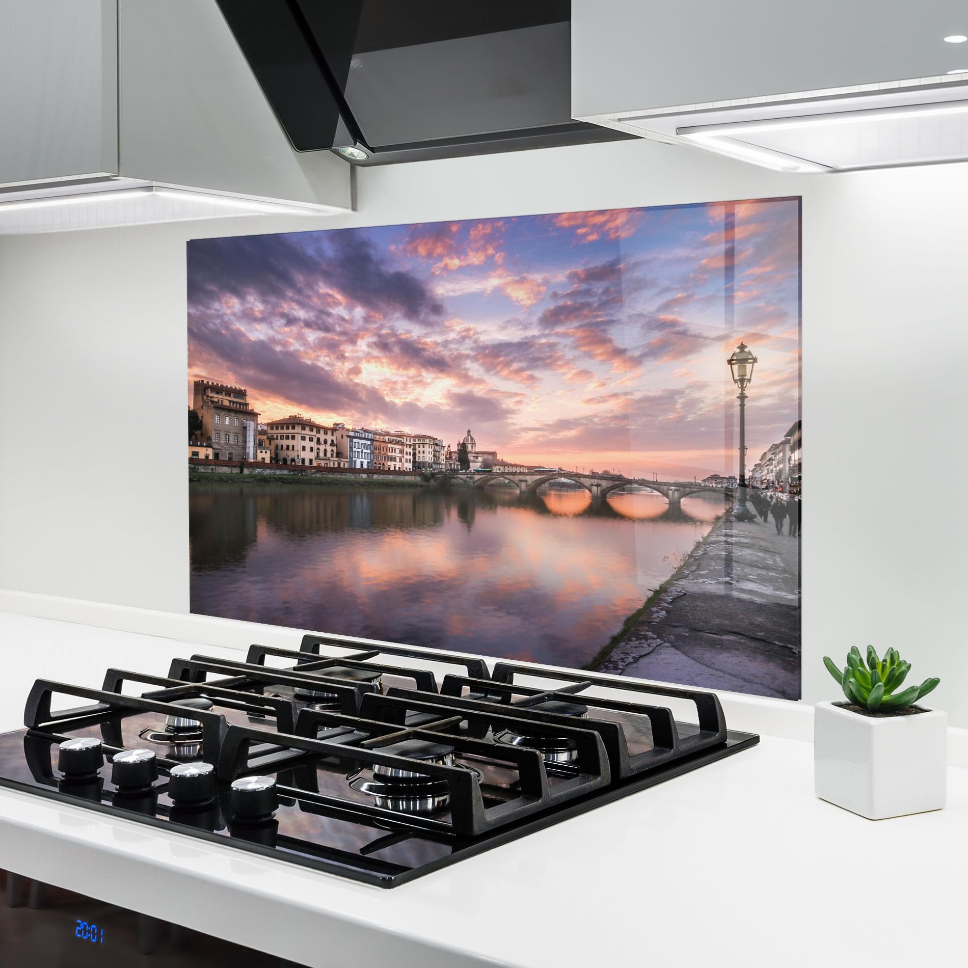 Crédence de cuisine en verre trempé ARTHUB revêtement mural 60x100 cm