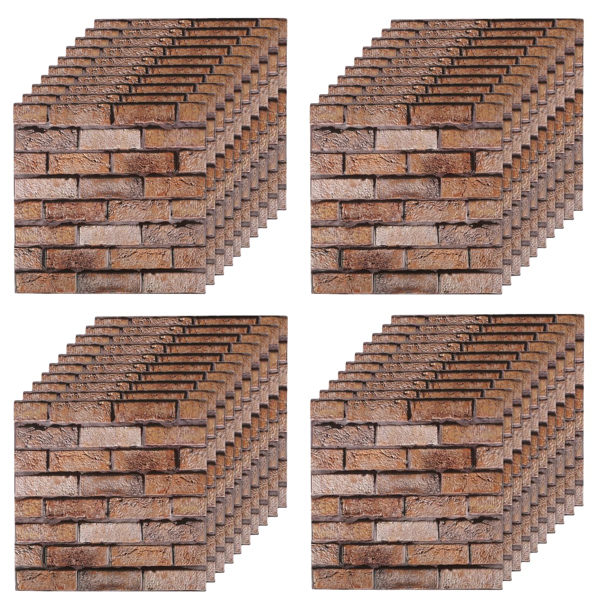 3D-wandpanelen, zelfklevend, plaktegels, baksteen
