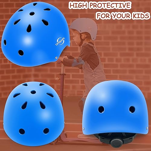 Miniatura 2 de Juego de equipo de protección para niños y niñas, equipo de seguridad para deportes al aire libre, 7 unidades, casco infantil, rodilleras y coderas,