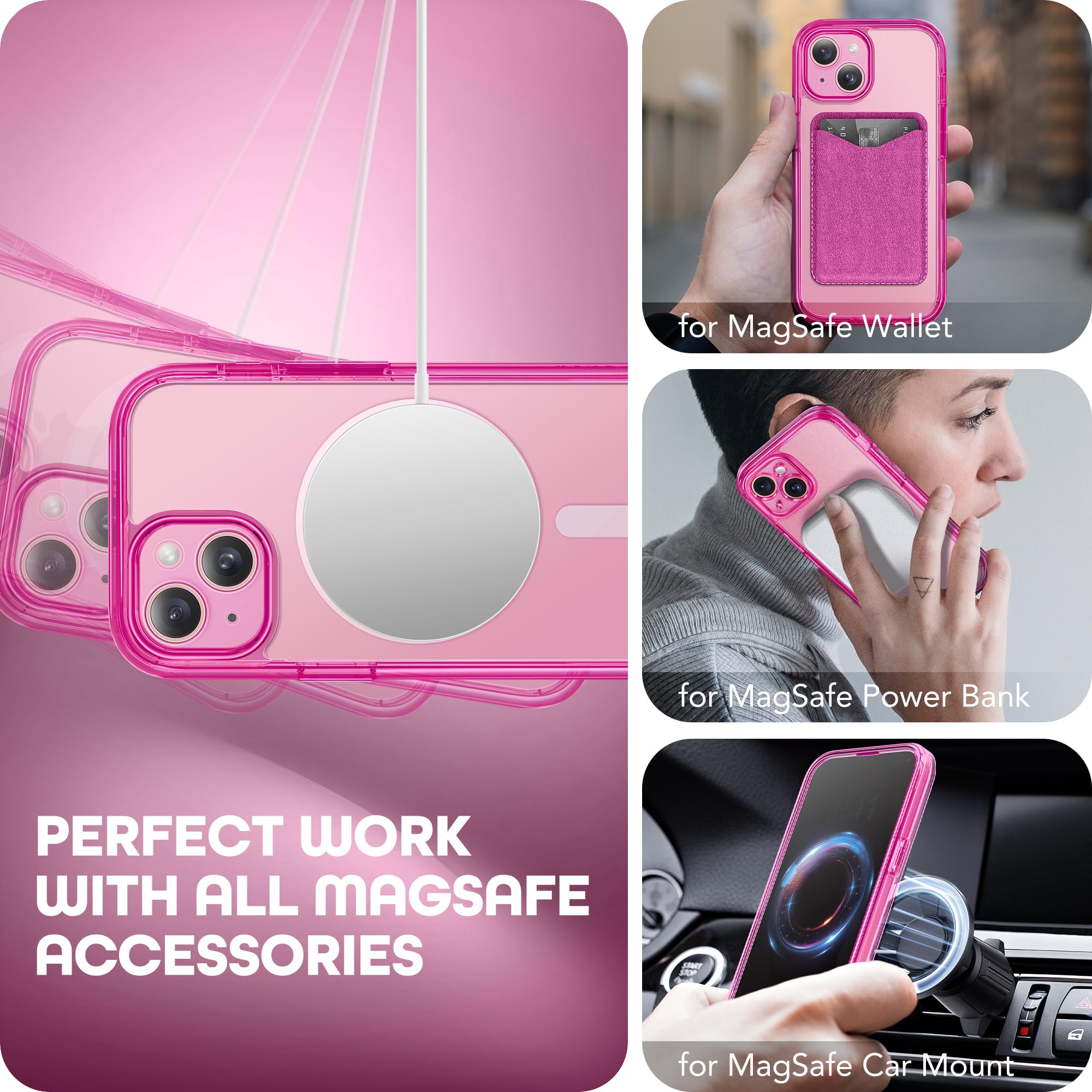 Amazon.com: TIESZEN for iPhone 15 Case, Compatible with MagSafe