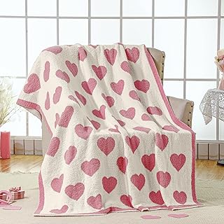 Buryeah Valentine's Day Hearts Throw Blanket Valentine's Day Gift for Wo...
