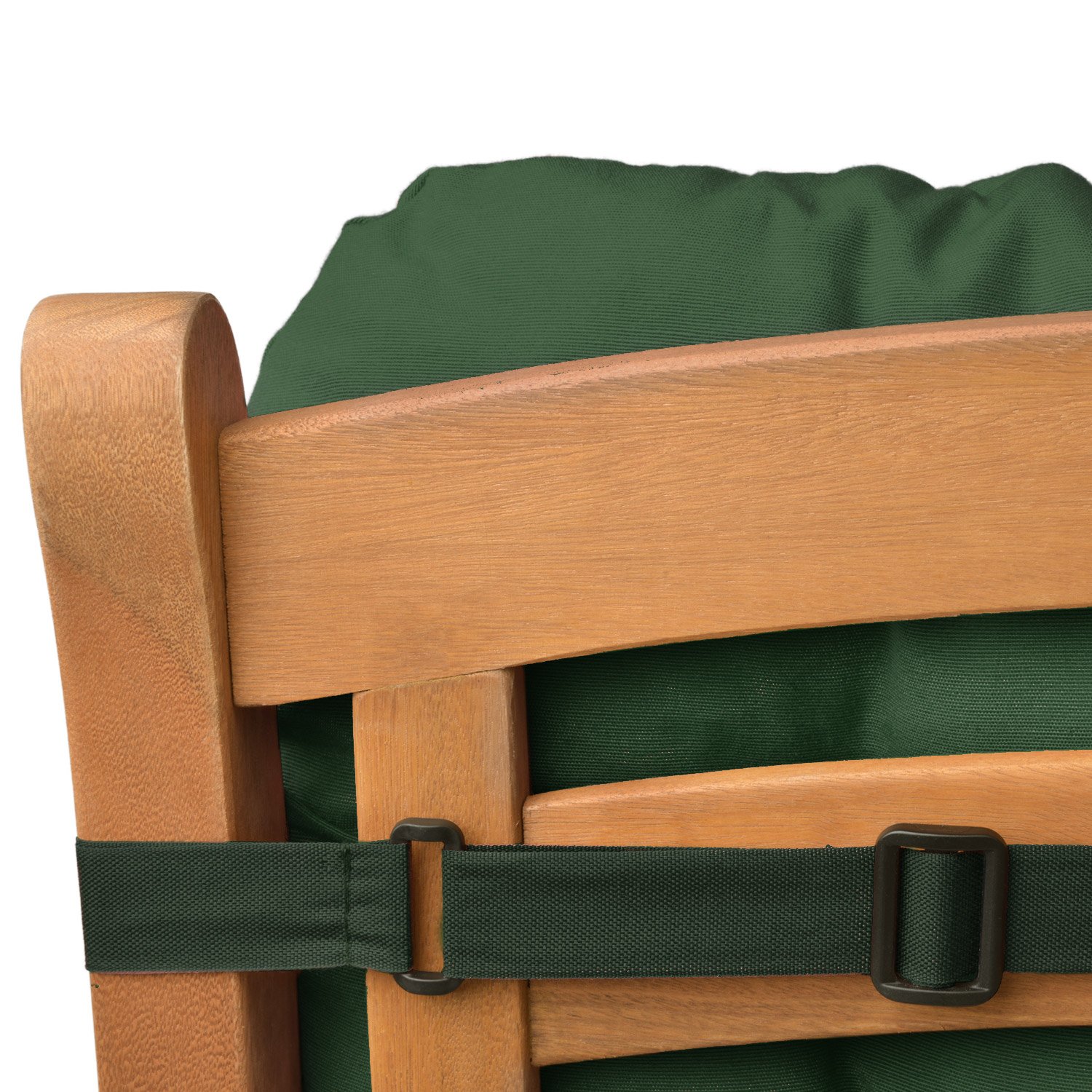 Beautissu 2er Set Niedriglehner Auflagen Stuhlauflage für Gartenstühle | 100x50x8cm Dunkelgrün Sitzkissen Niederlehner Sitzauflagen Stuhlkissen Gartenpolster Kissen Flair NL