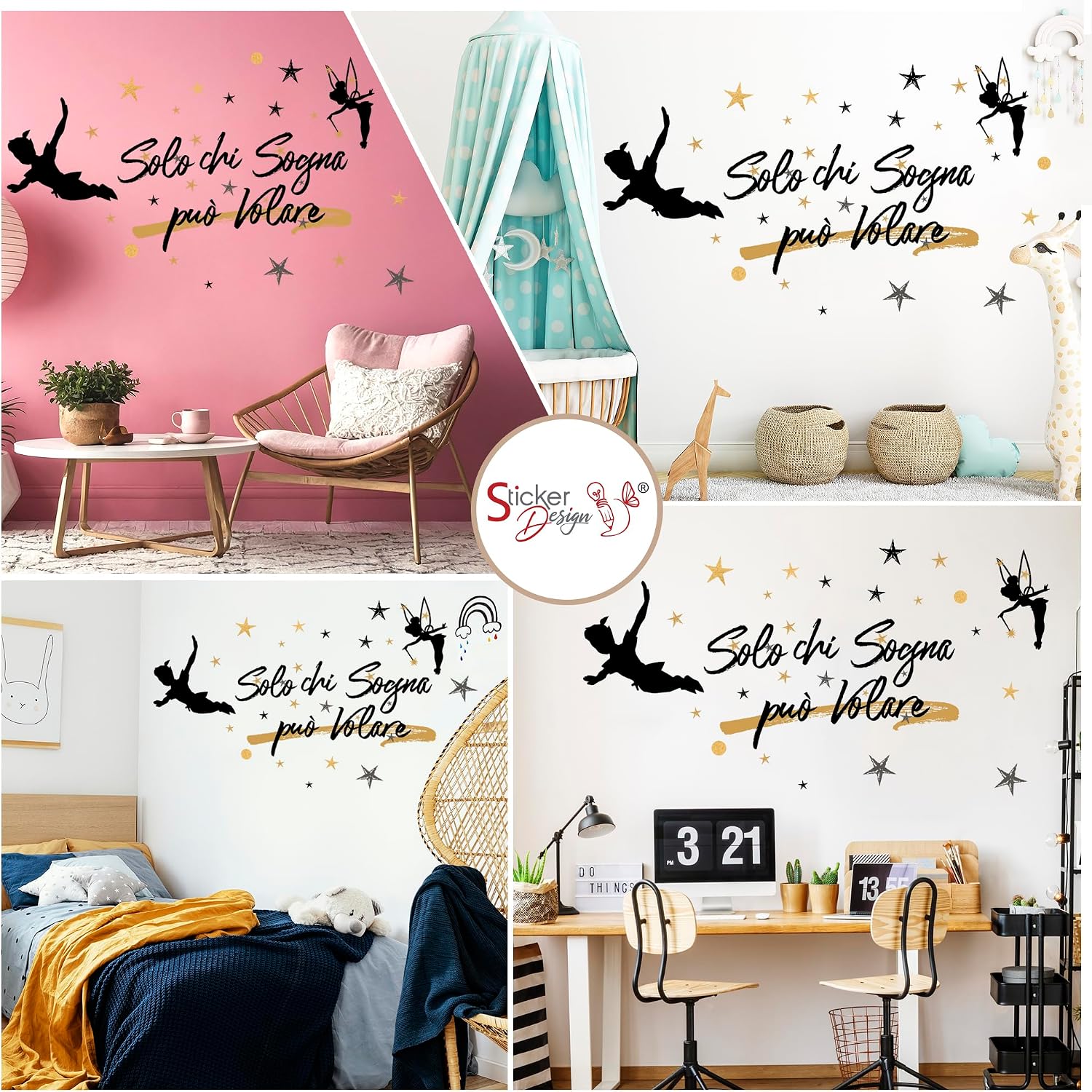 Adesivo Murale Wall Stickers Frase Citazione Adesivi Murali Decorazione interni Frase Solo - Analyse des détails et conception