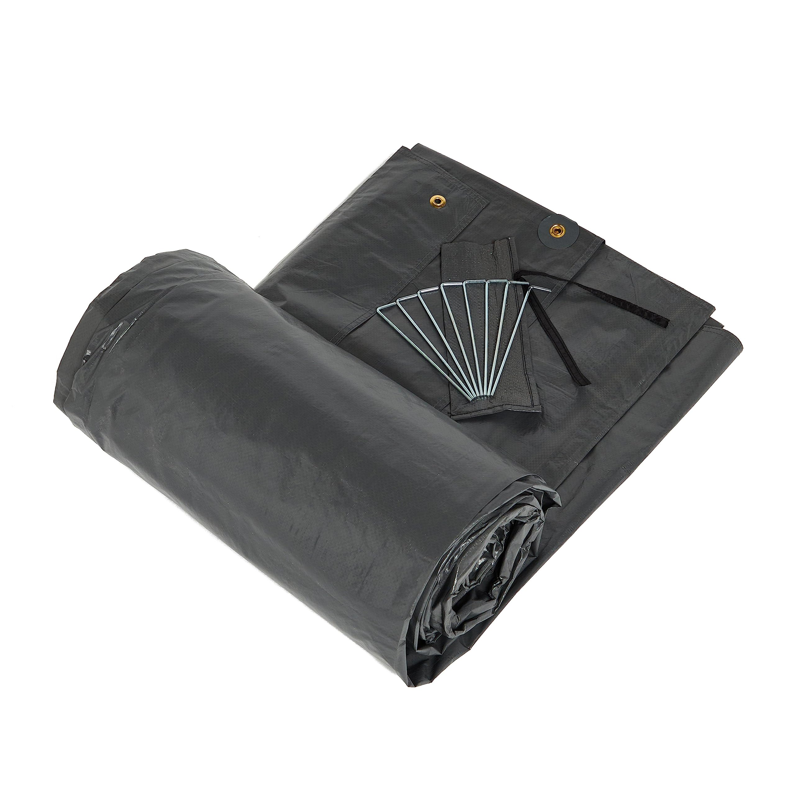 Hi-Gear Vanguard 8 Person Tent Footprint to Prolong the Life of your Tent, Tent Accessories, Festival Essentials, Camping Accessories, Camping Equipment Black, Grey, One Size