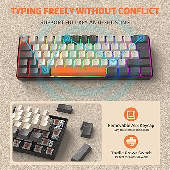 Amazon.com: ZIYOU LANG T60 Wired 60% TKL Mechanical Gaming