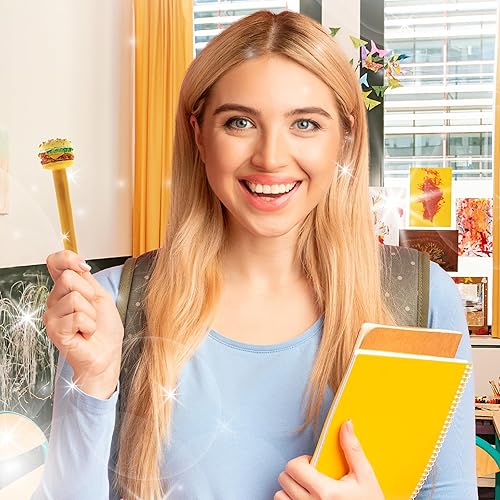 Miniatura 2 de Cheeseburger - Bolígrafo novedoso y divertido y único, suministros de oficina para niños y adultos, bolígrafo colorido de escritura de comida