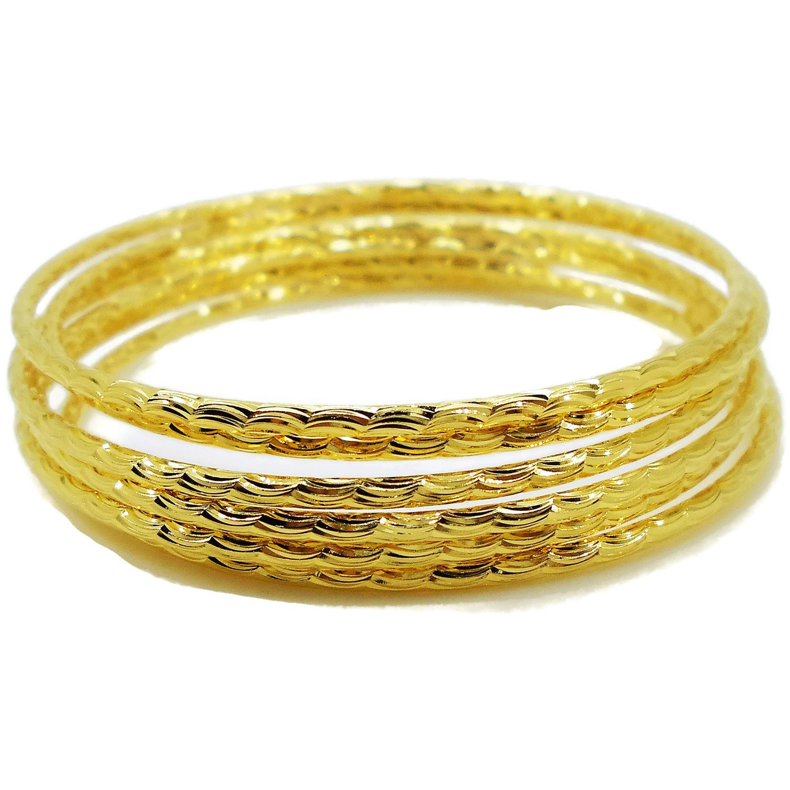 Set of 6 Multiple Bracelets Bangle 18k 22k 23k 24k Thai Baht Yellow Gold Plated 6 pcs/Lots