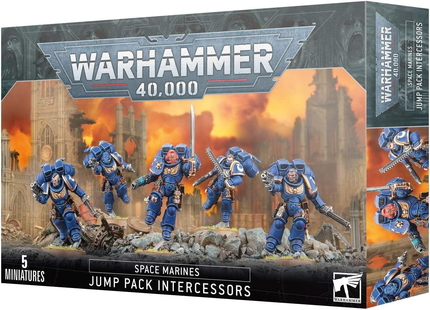 Games Workshop - Warhammer 40,000 - Space Marines: Jump Pack Intercessors, Blue