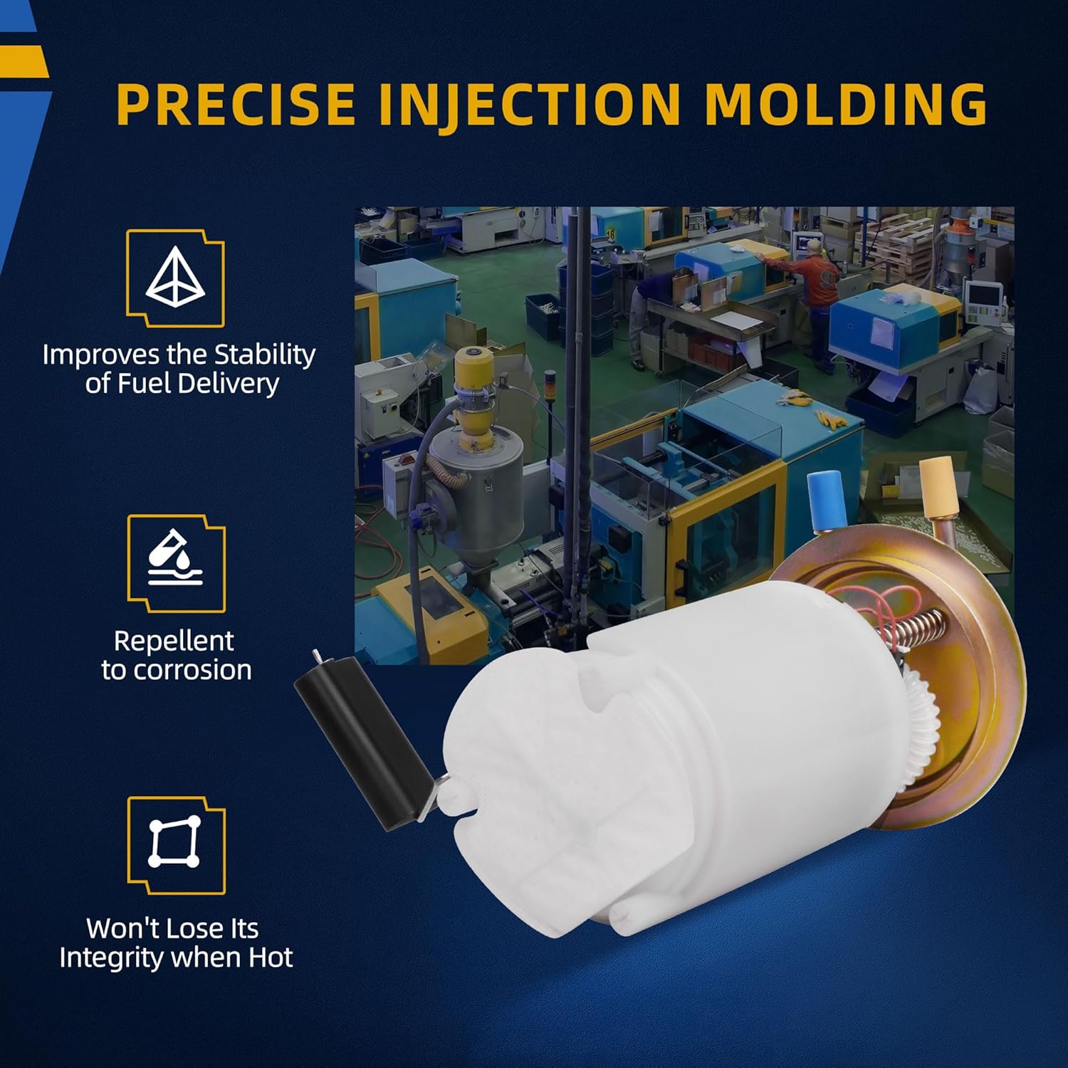 DWVO Fuel Pump Compatible with 2002-2004 GMC Envoy, Chevy Trailblazer/SSR, Oldsmobile Bravada, Isuzu Ascender, Buick Rainier 4.2L 5.3L