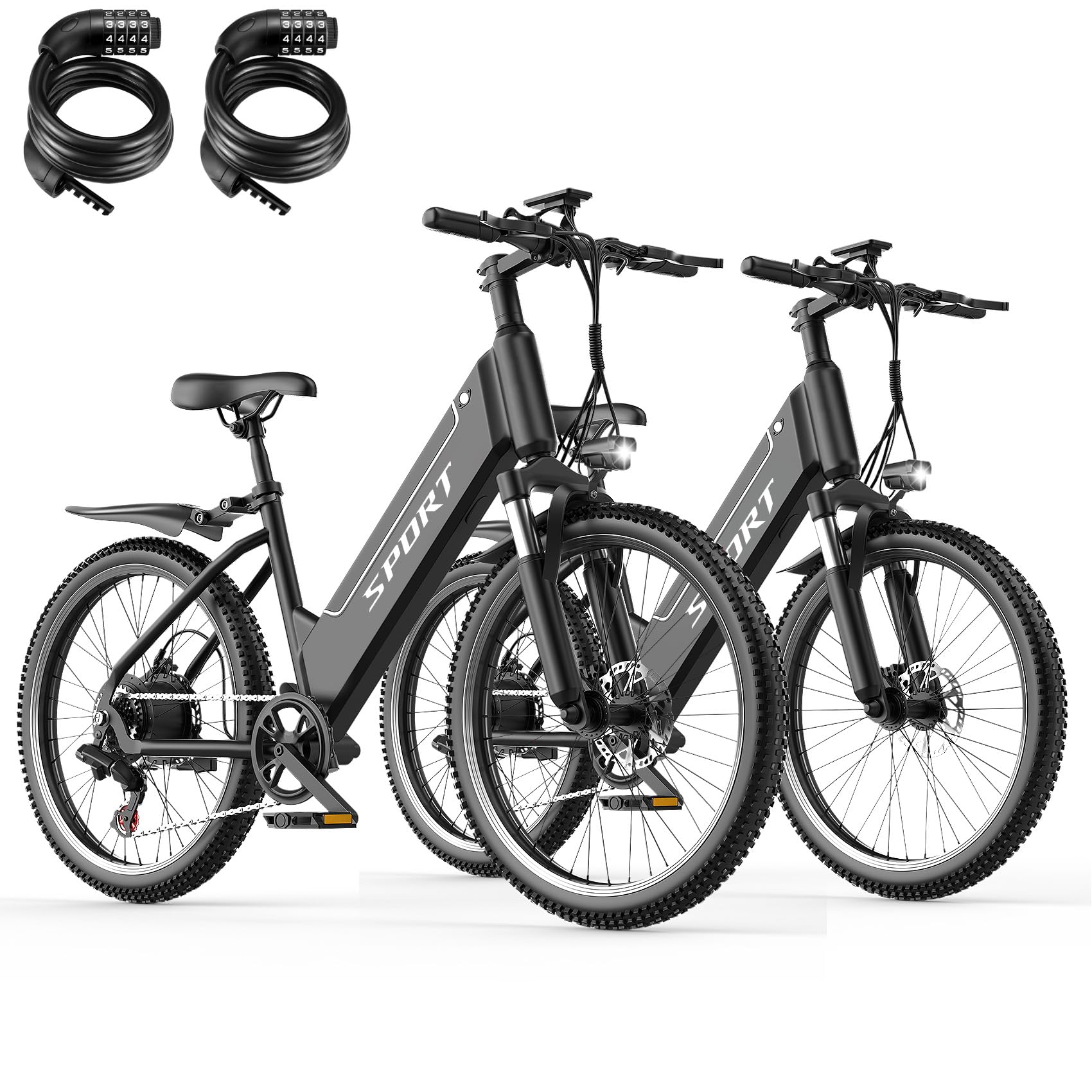 Electric Bike for Adults, 26" Ebike, Peak 1500W Motor, 40KM/H 105 KM Max Range E Bikes for Adults, 480Wh Removable Battery, Adult Electric Bicycles for Commute Mountain, 7-Speed, Front Suspension — view 10