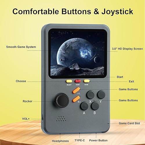 Miniatura 6 de WeLohas Q2 Pro - Consola de juegos de mano retro, 3D Gameboy Advance electrónica, más de 10000 juegos de video retro divertidos precargados, tarjeta