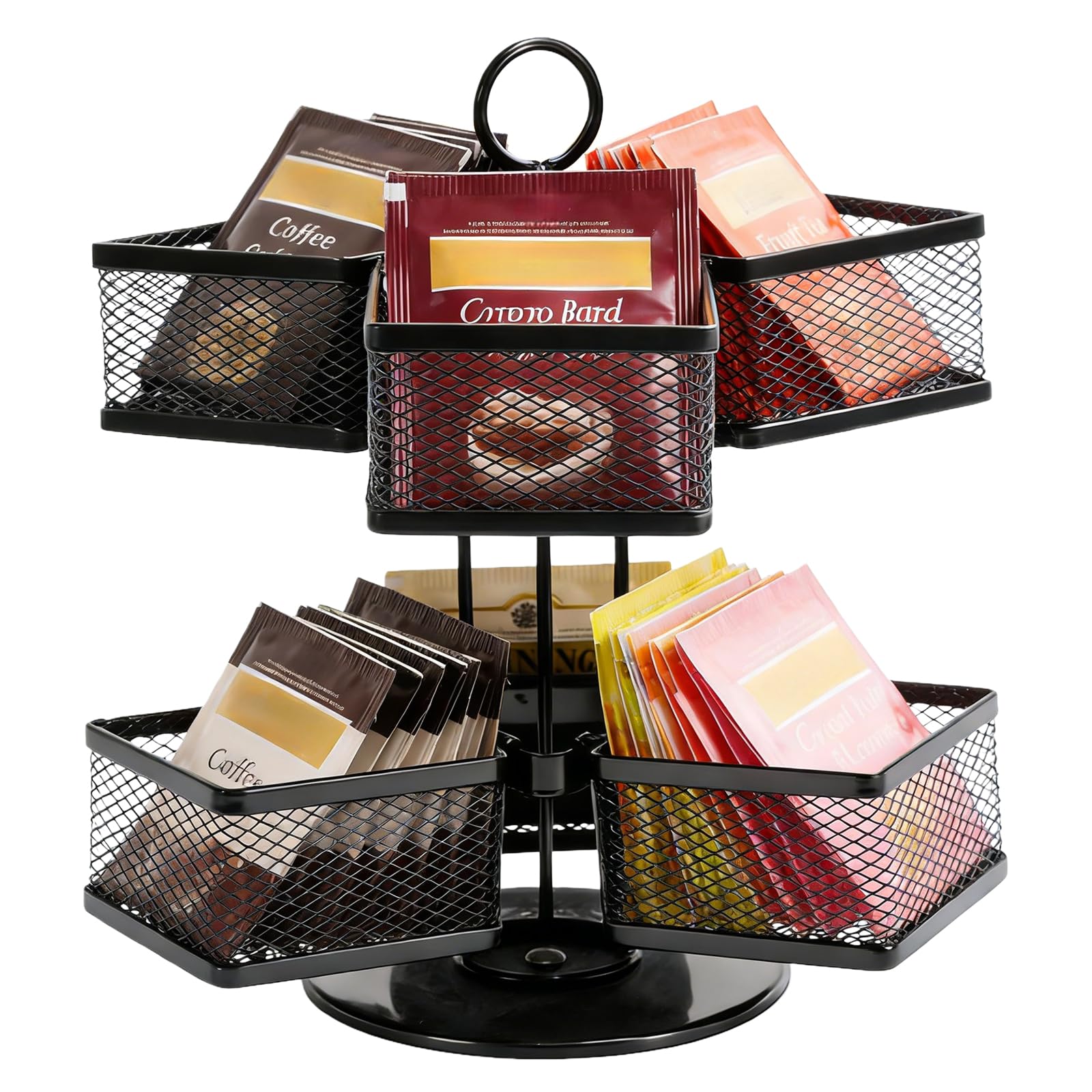 Carrousel à sachets de thé au bureau ou en cuisine pour des pauses chaleureuses et partagées