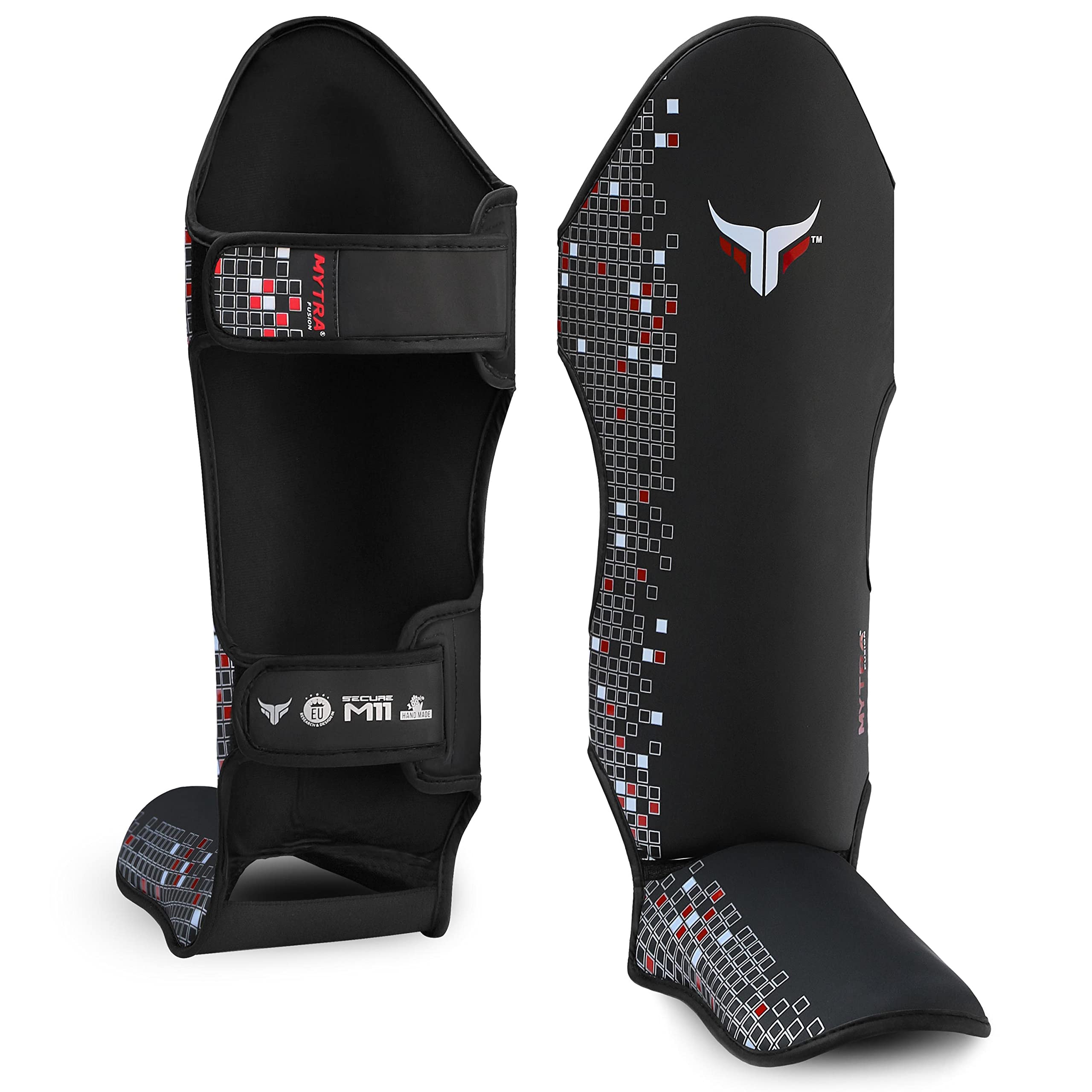 Mytra Fusion paratibie kick boxing parastinchi MMA, Muay Thai paratibie – Shin Instep Protection per allenamento, BJJ, sparring, boxe e arti marziali