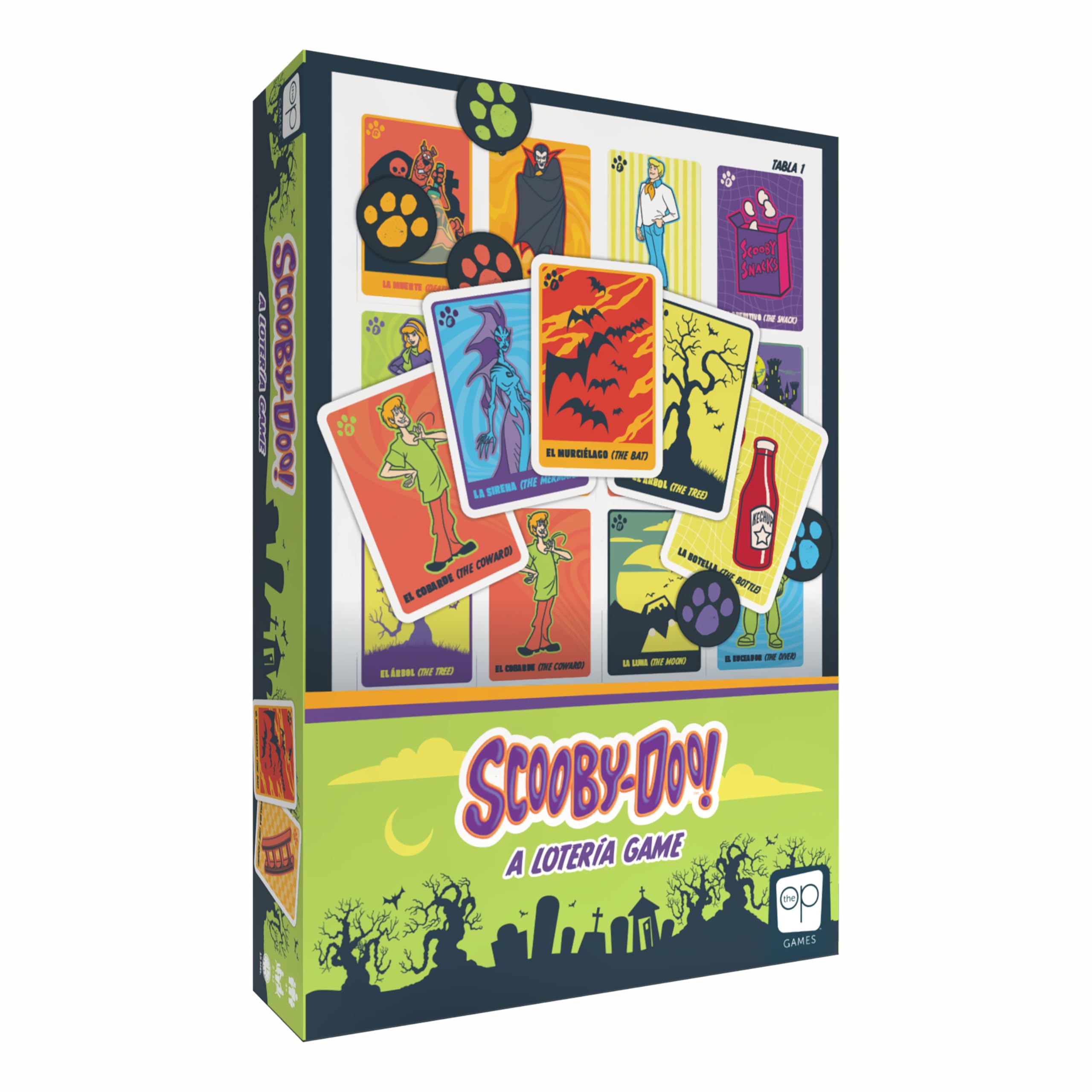 Lotería Scooby-Doo, Bilingual Matching Game for Kids & Families, Classic Lotería with Scooby-Doo Characters