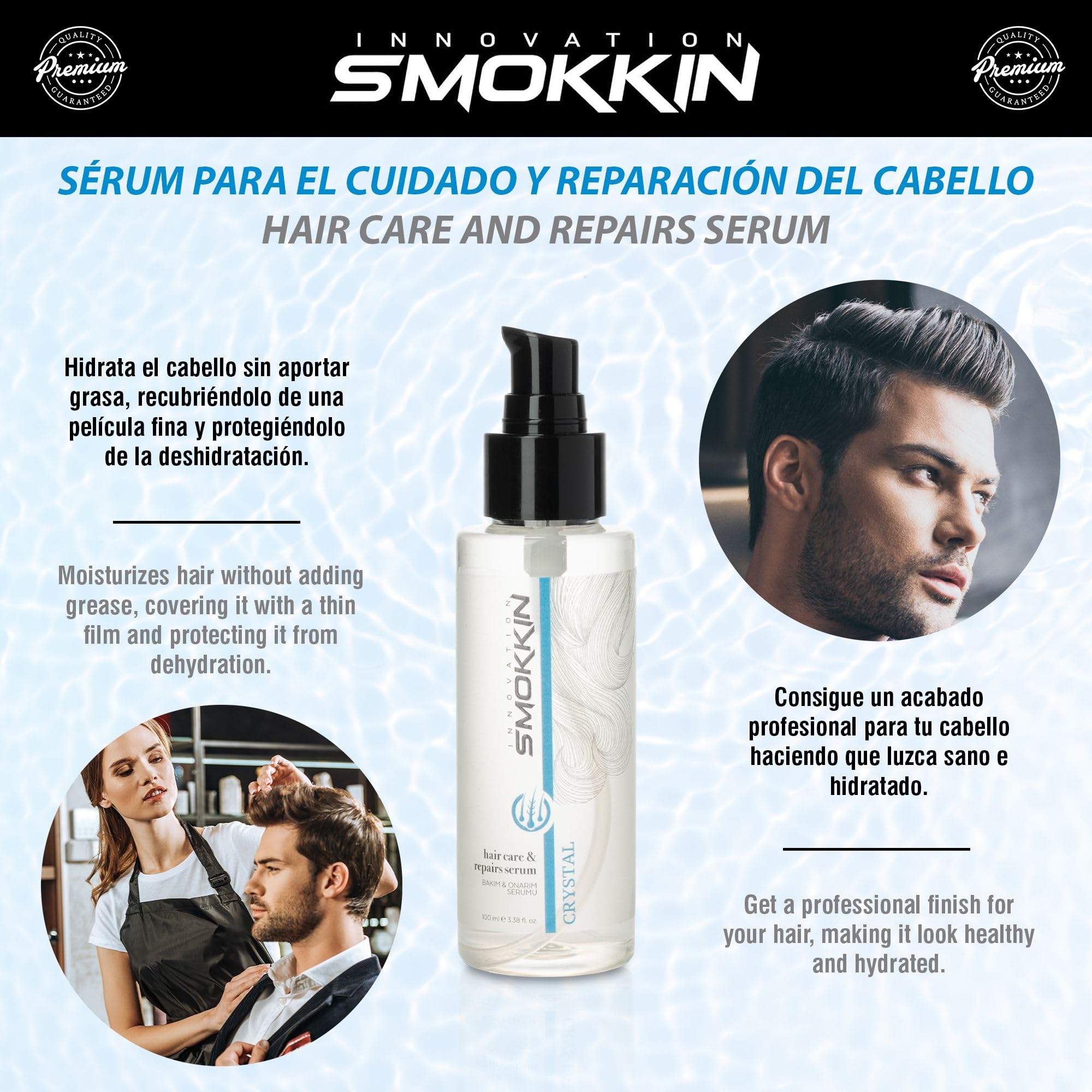 Smokkin Innovation Hair Perfector Repairing Hair Treatment, Concentrated for Dry Damaged Hair Repairs (1, Crystal) - Image 3