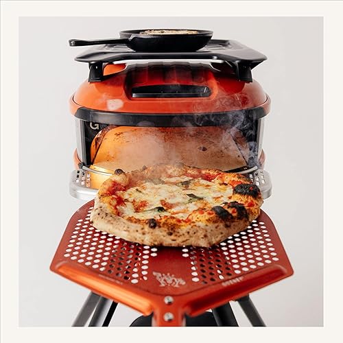 Miniatura 6 de Gozney Horno de pizza portátil Tread x Matty Matheson, naranja, hace pizzas de 12 pulgadas, revolucionario quemador de gas lateral, calentamiento