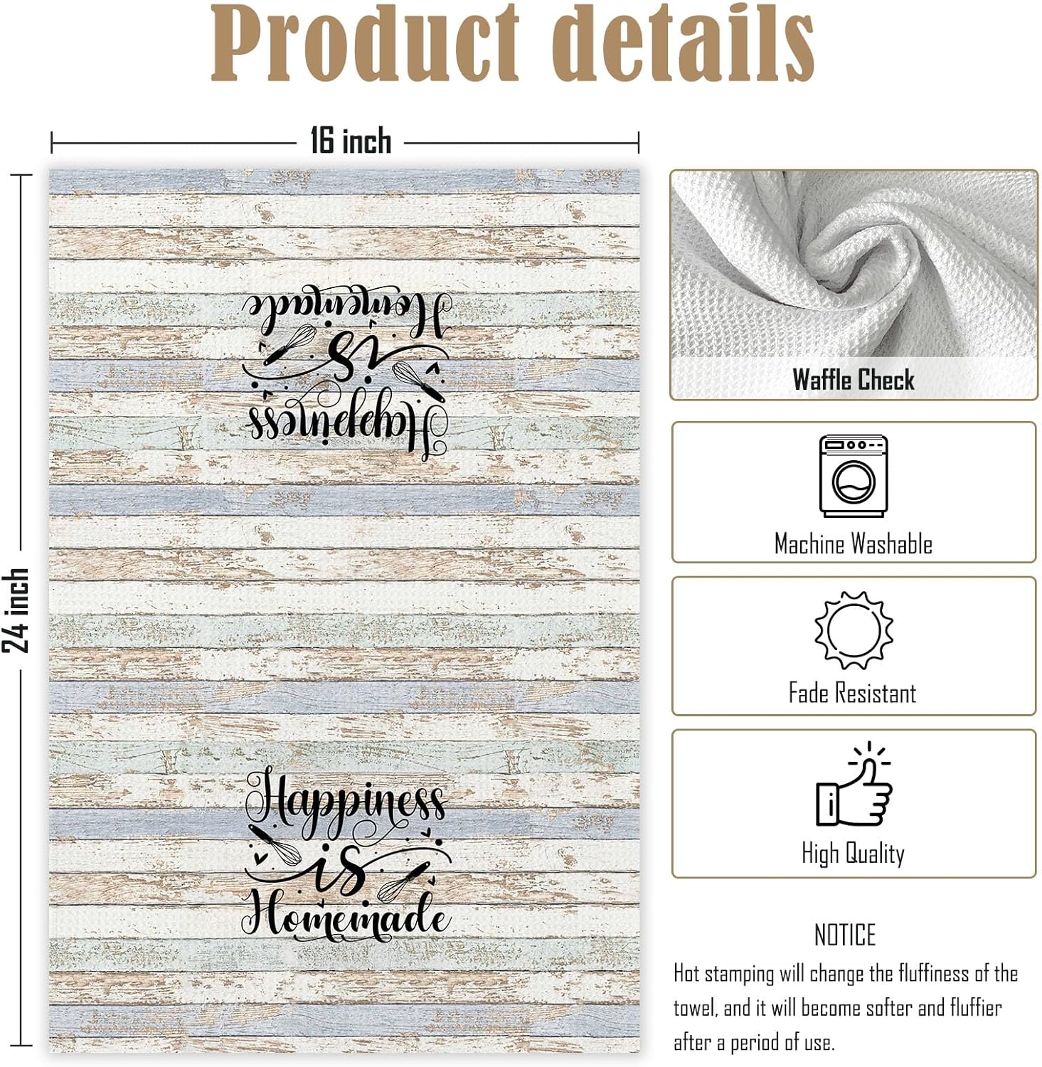 Farmhouse Kitchen Towels Set of 4, Cooking Baking Bakers Decor, Funny Hostess Cooking Bakers Baking Hand Towels for Home, Kitchen Gifts for Women