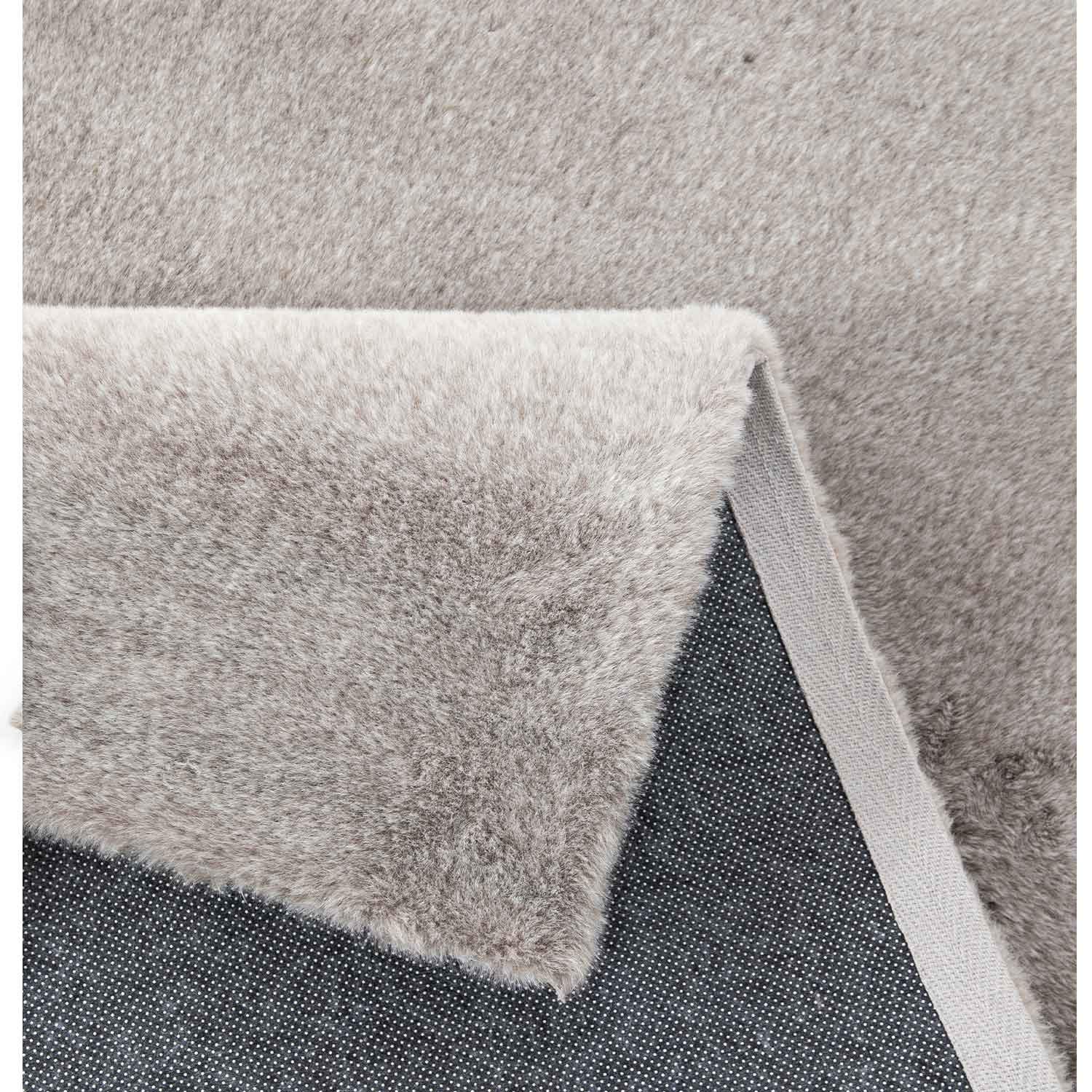 VIMODA Fellteppich Kunstfell Teppich Imitat Meliert mit Doppelter Farbverlauf Dicht Flauschig Seidiger Glanz Hochflor, Farbe:Beige, Maße:160x230 cm