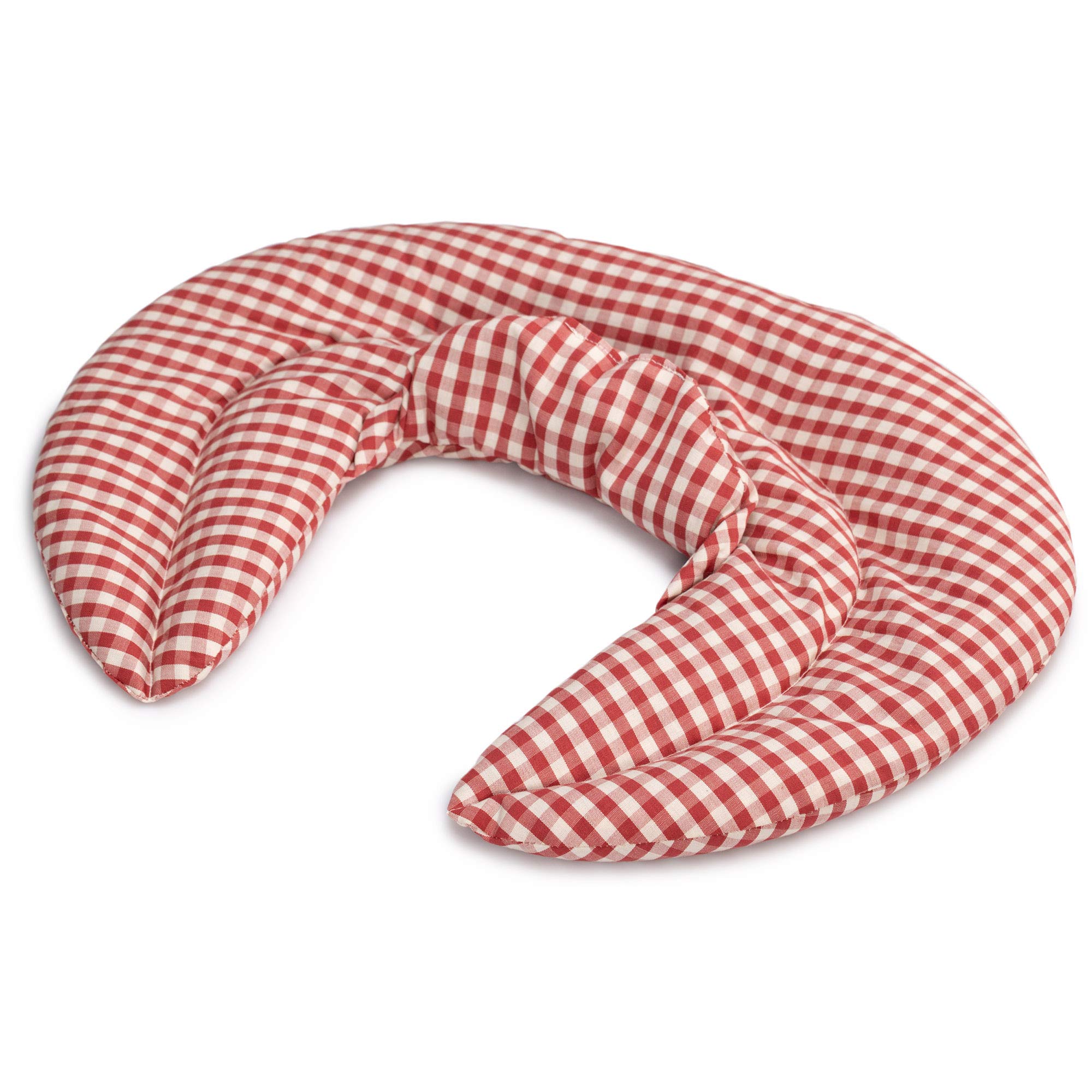 Coussin épaules et nuque avec col aux pépins de raisins - rose et blanc