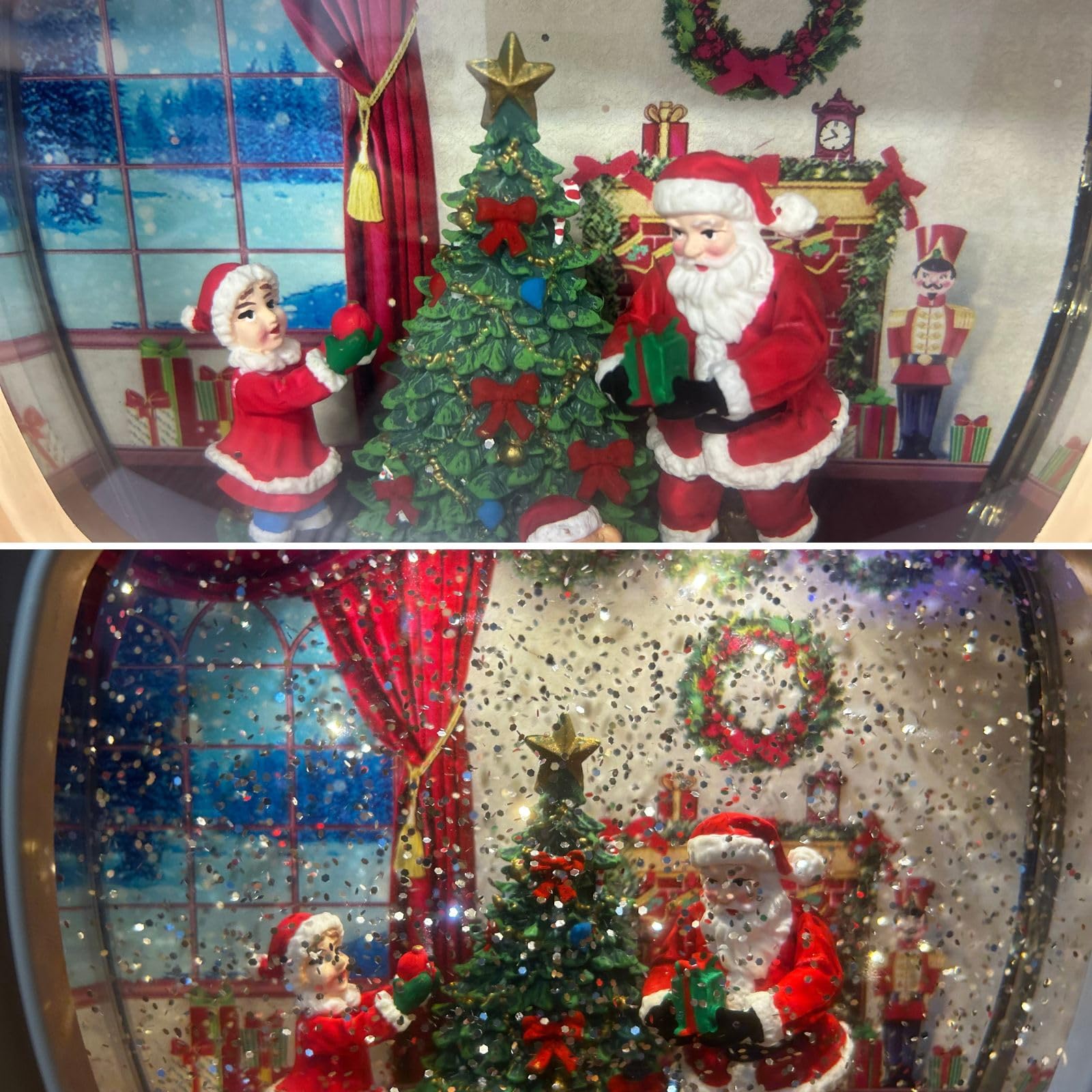 Amazon.co.jp: Joyriver クリスマス スノードーム ランタン レトロ