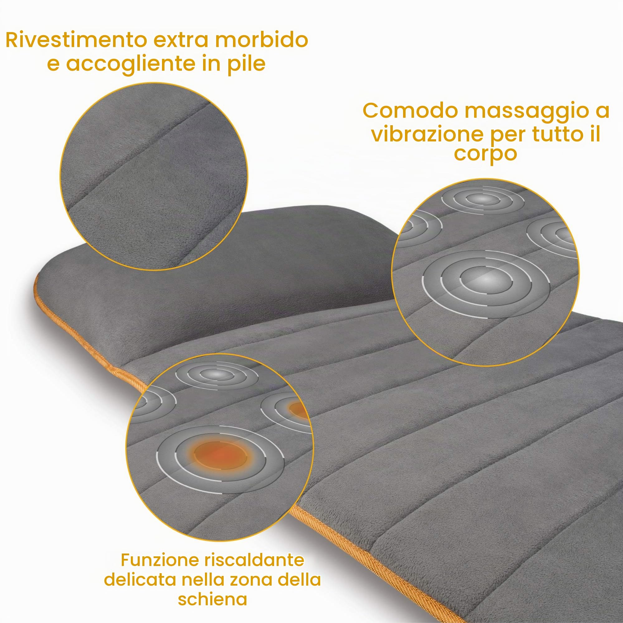 medisana MM 825 tappetino da massaggio, massaggiatore per agopressione | 5 programmi, 4 zone di massaggio, corpo intero, funzione calore con 2 intensità per schiena