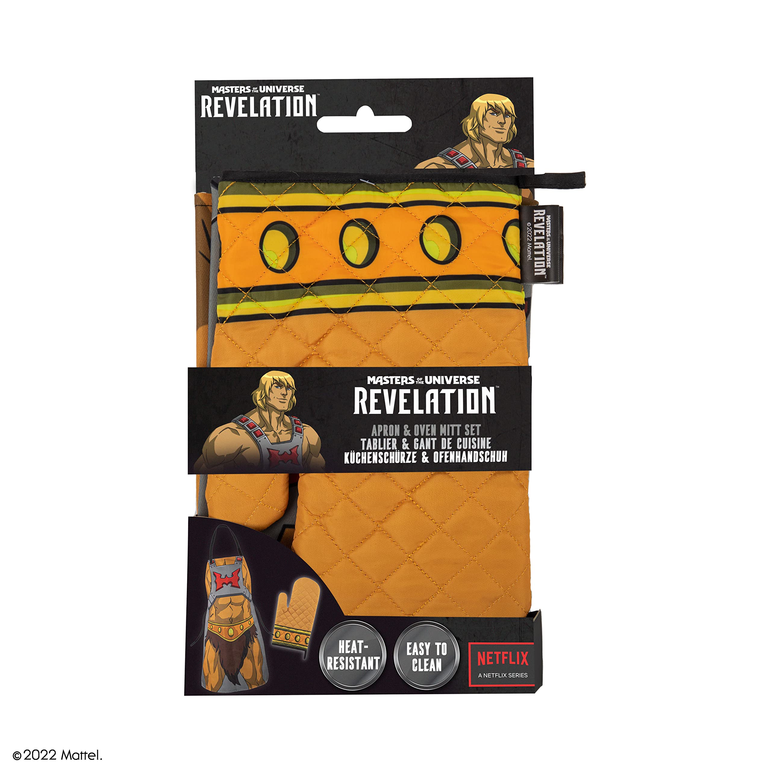 Cinereplicas MOTU - Delantal y guante de cocina He-Man - Licencia Oficial