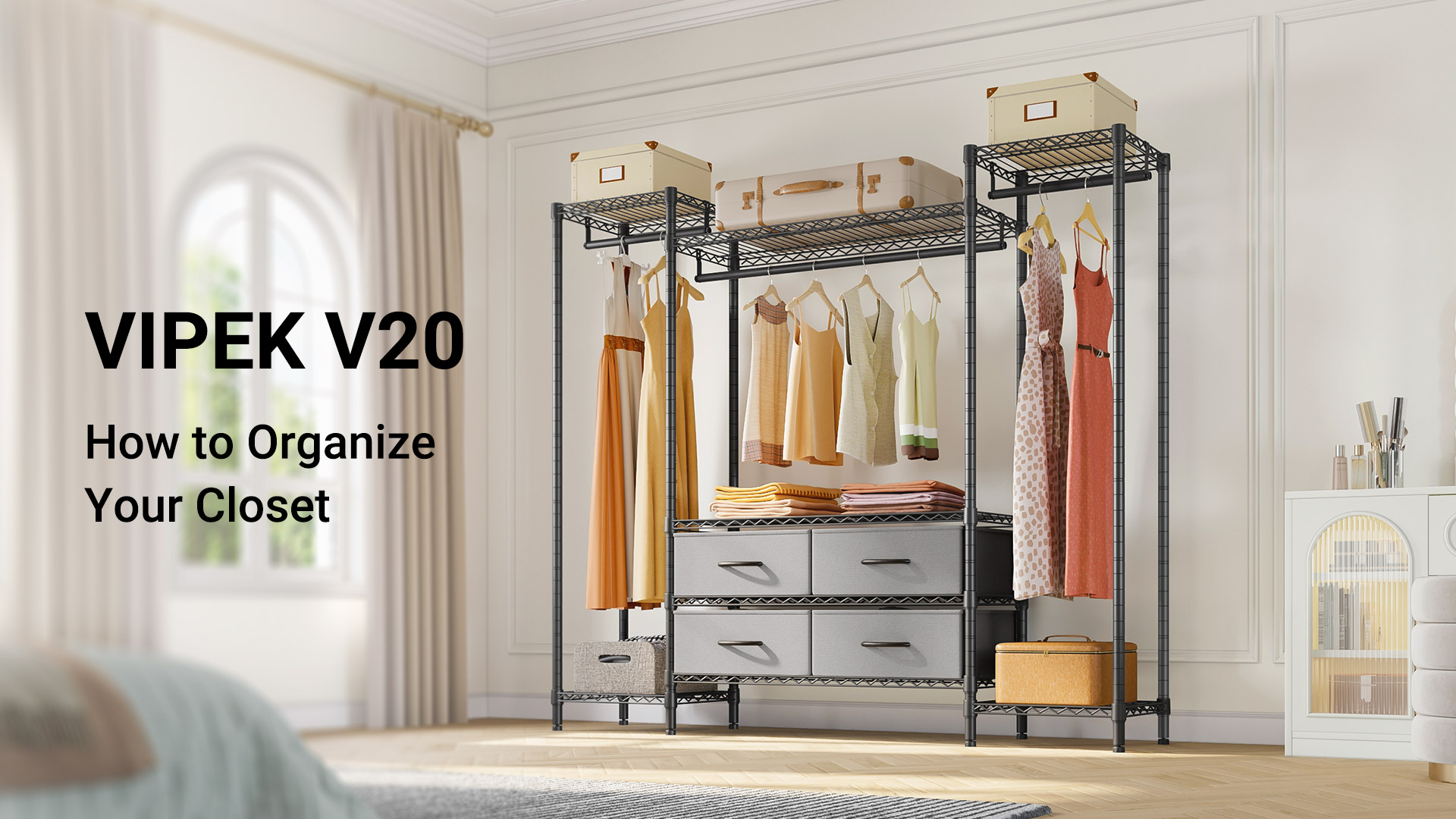 ②WWW_RACK WHAT WE WANT Amazon.com: VIPEK V20 Wire Garment Rack Heavy Duty Clothes Rack