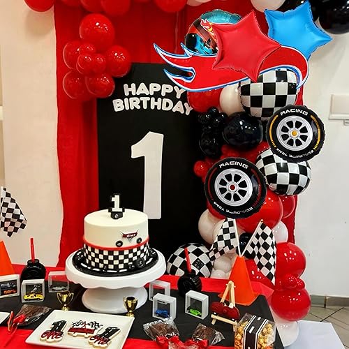 Miniatura 4 de 6 globos temáticos de autos calientes/decoración de fiesta de cumpleaños para baby shower