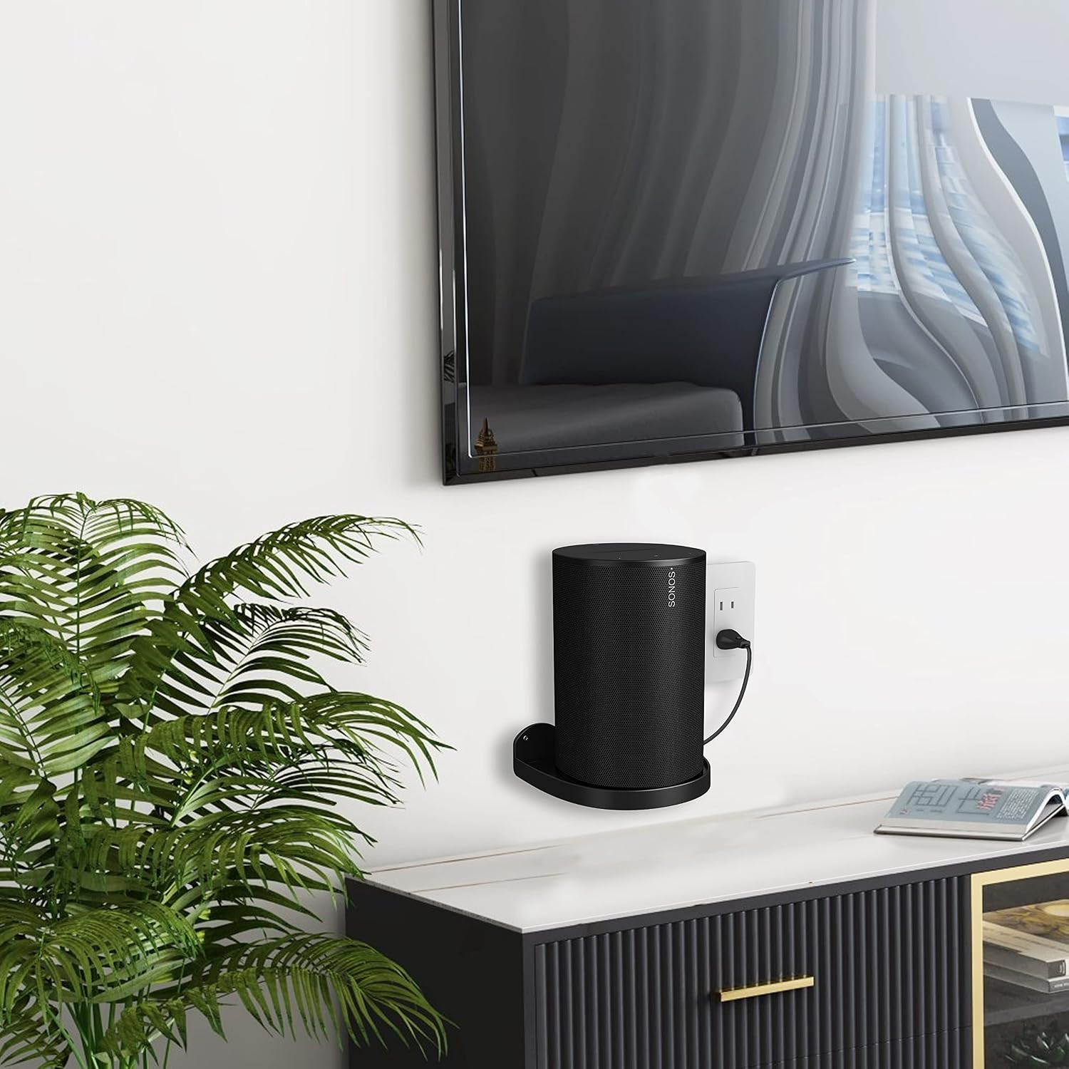 Wall Mount for Sonos Era 100 TV, Black, JT01 image 5