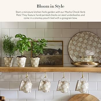 Amazon.co.jp: MACKENZIE-CHILDS ホーローハーブポット ハーブや