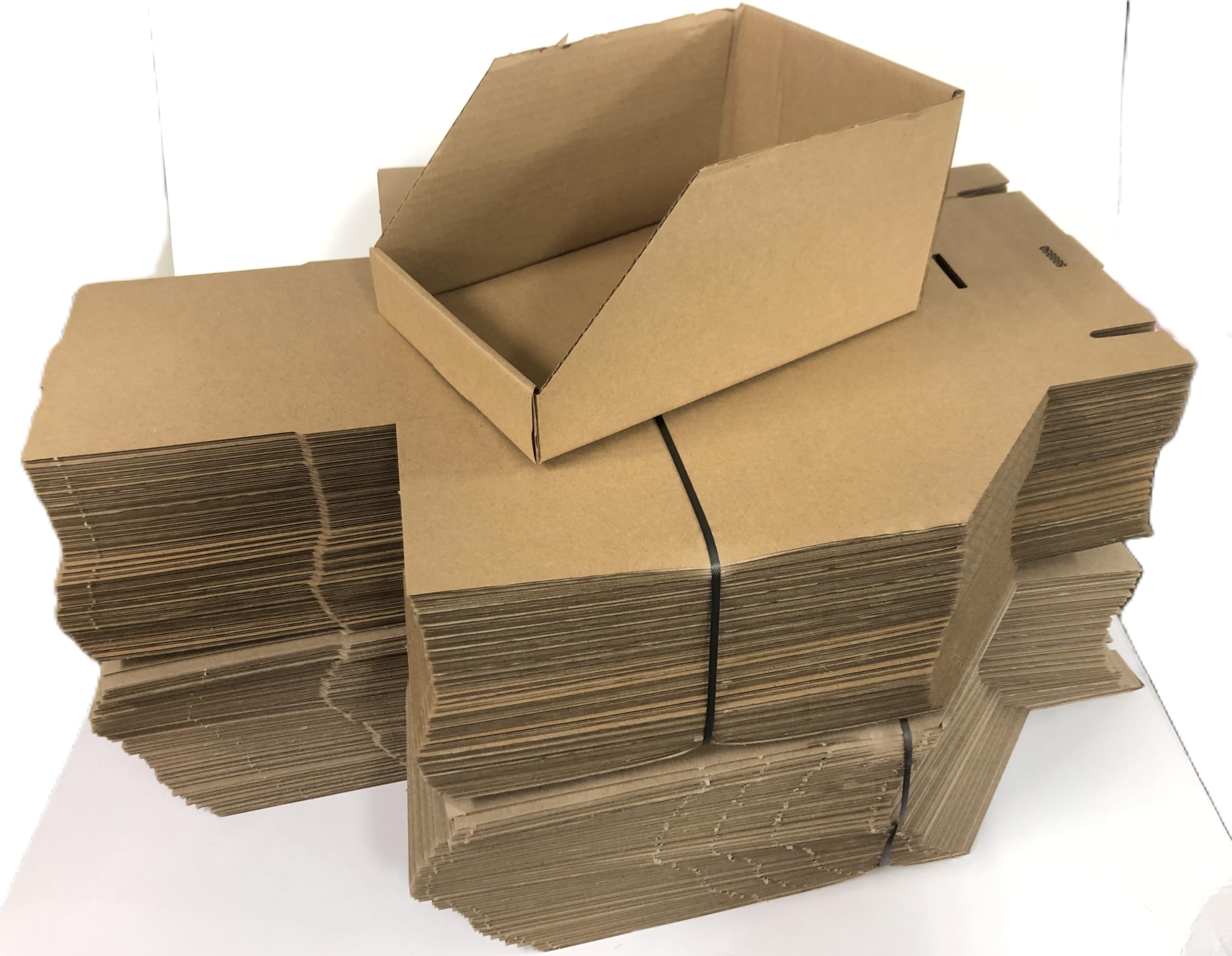Pack de 100 bacs, bec de stockage en carton brun, Dimensions 300x200x150 mm