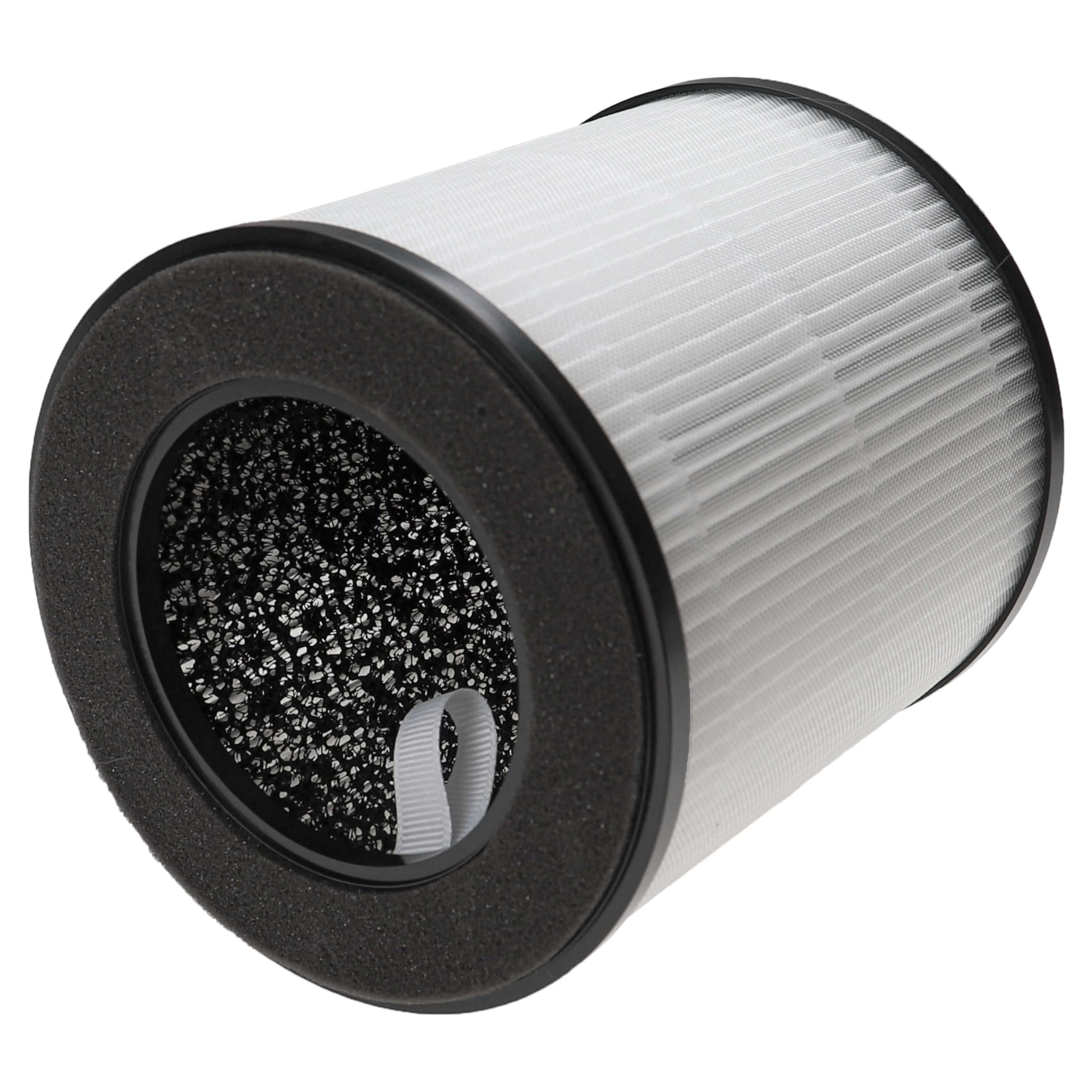 vhbw 4x filtro de aire compatible con Vavsea purificador - Filtro combi prefiltro + HEPA + carbón activo