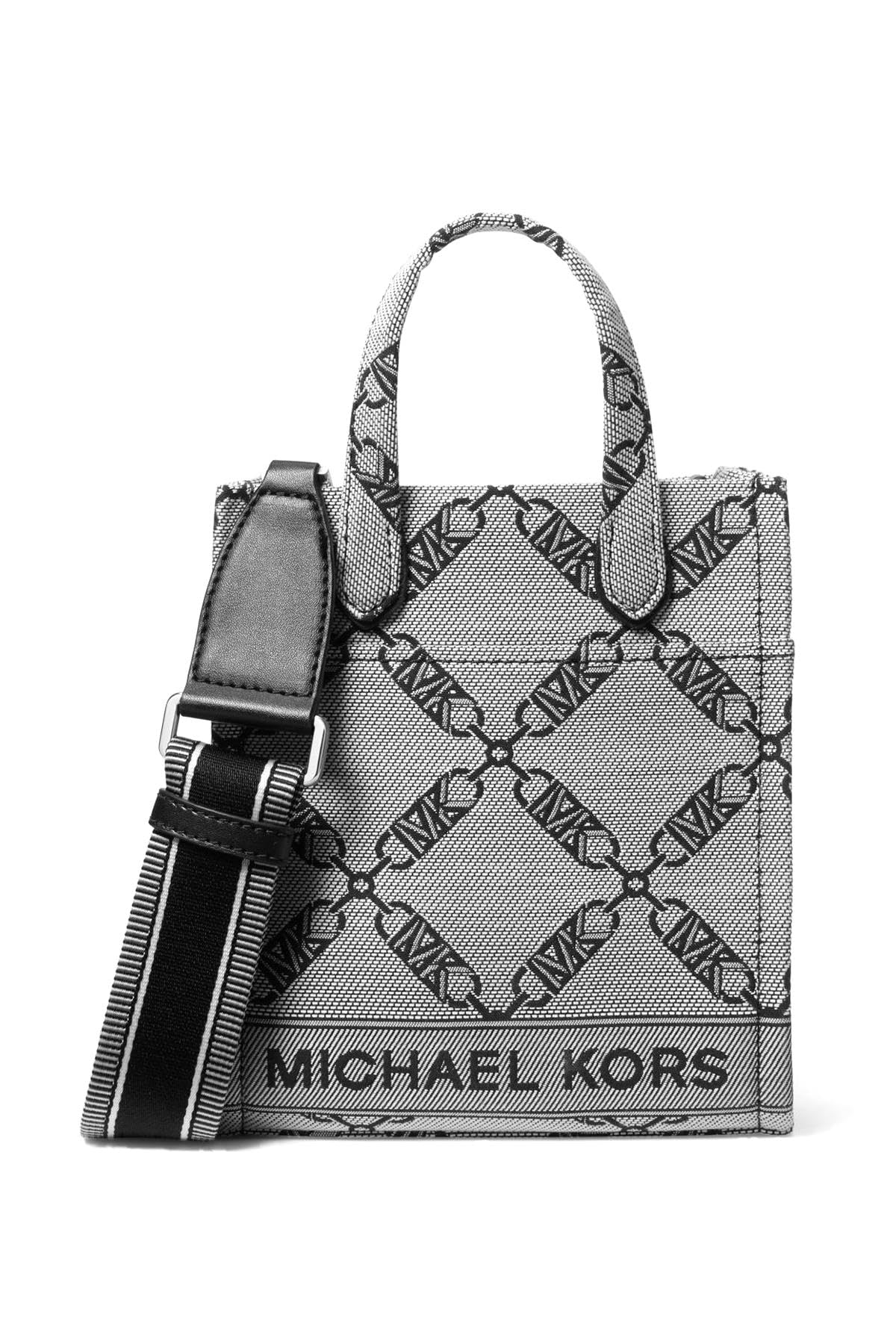 Michael Kors Women's Gray Chain Pattern Cross-Body Bag - Handbags - One Size- Bags