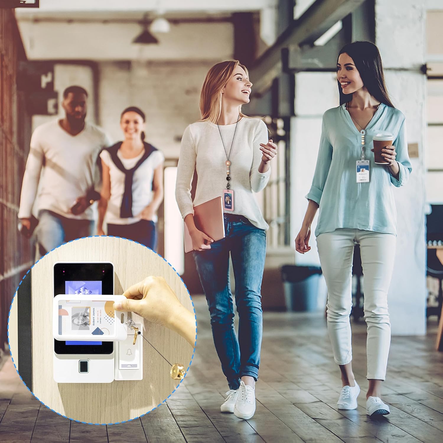 9 in 3 Sets Retractable Lanyards for ID Badges with ID Holder Teacher Lanyard for Women Cute Nurse School Silicone Beaded with Badge Reel