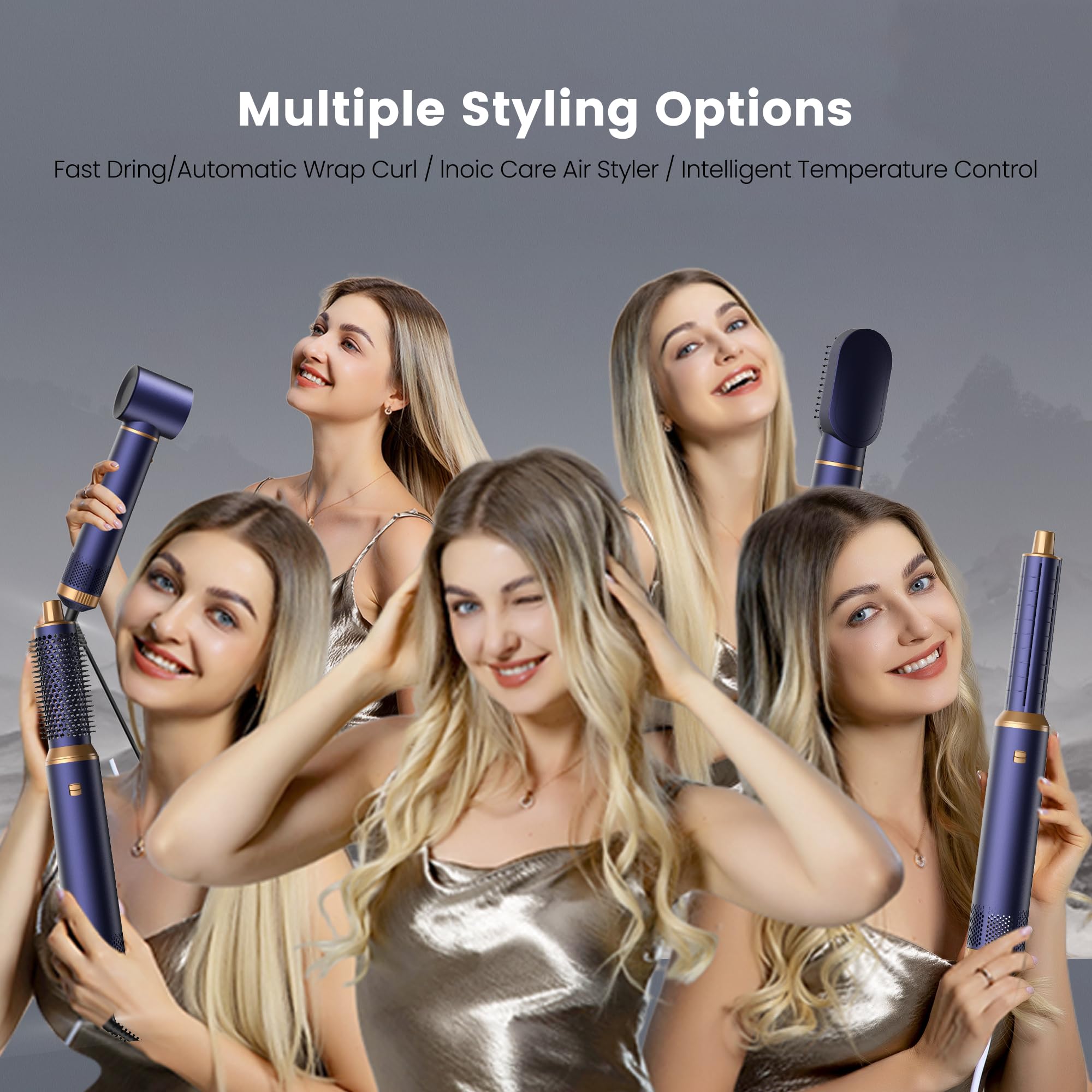 Air styler pro Secador 5 en 1 Moldeador de Pelo 5 Cabezales 3 Temperaturas