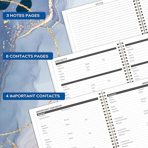 Miniatura 5 de Agenda mensual 2026-2027  enero 2026  diciembre 2027, 8.5 x 11 pulgadas, agenda mensual de 24 meses 2026-2027, agenda con pestañas, bolsillo