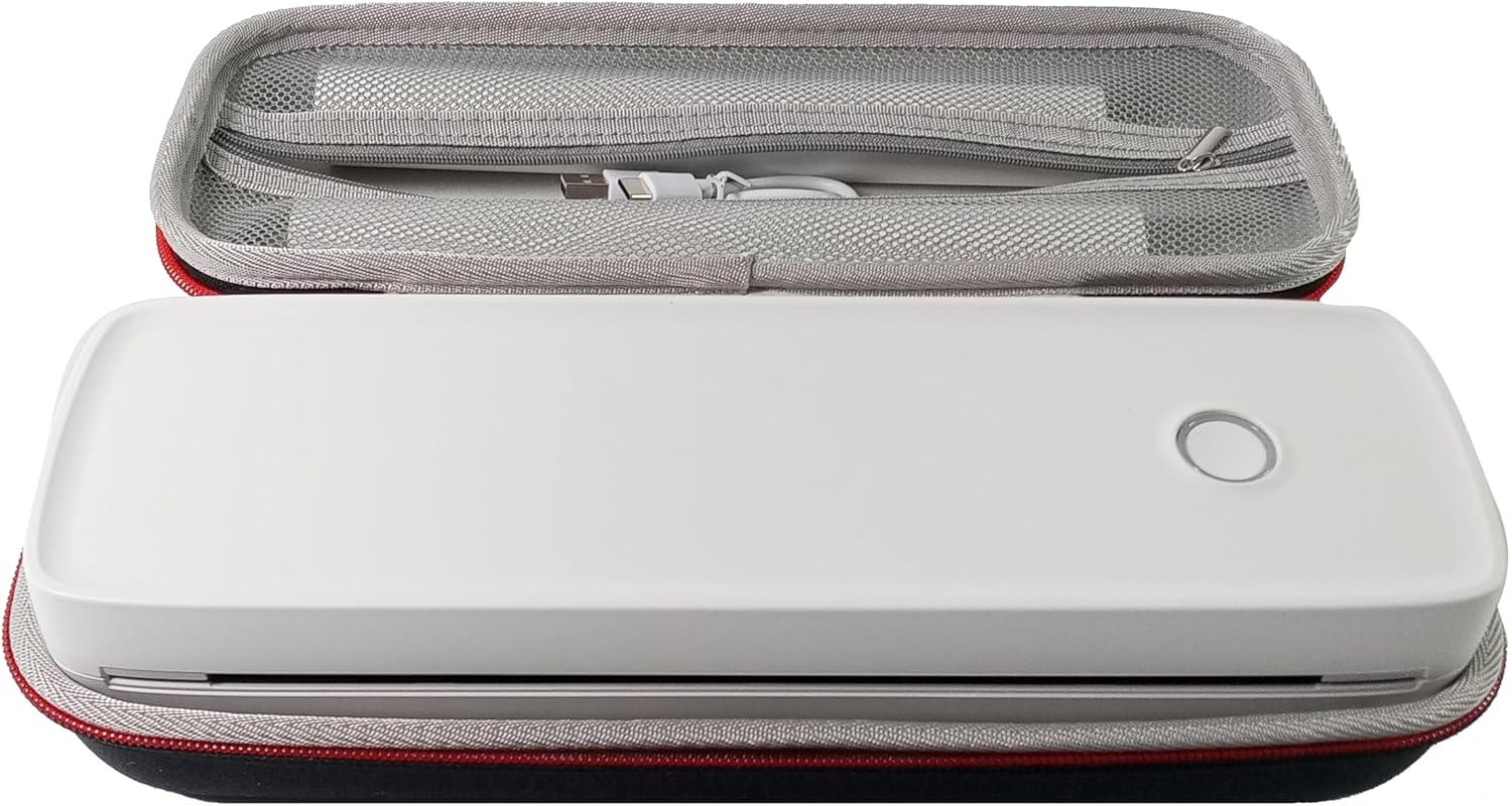 IOOIOO A80 Portable Printer inside its carrying case