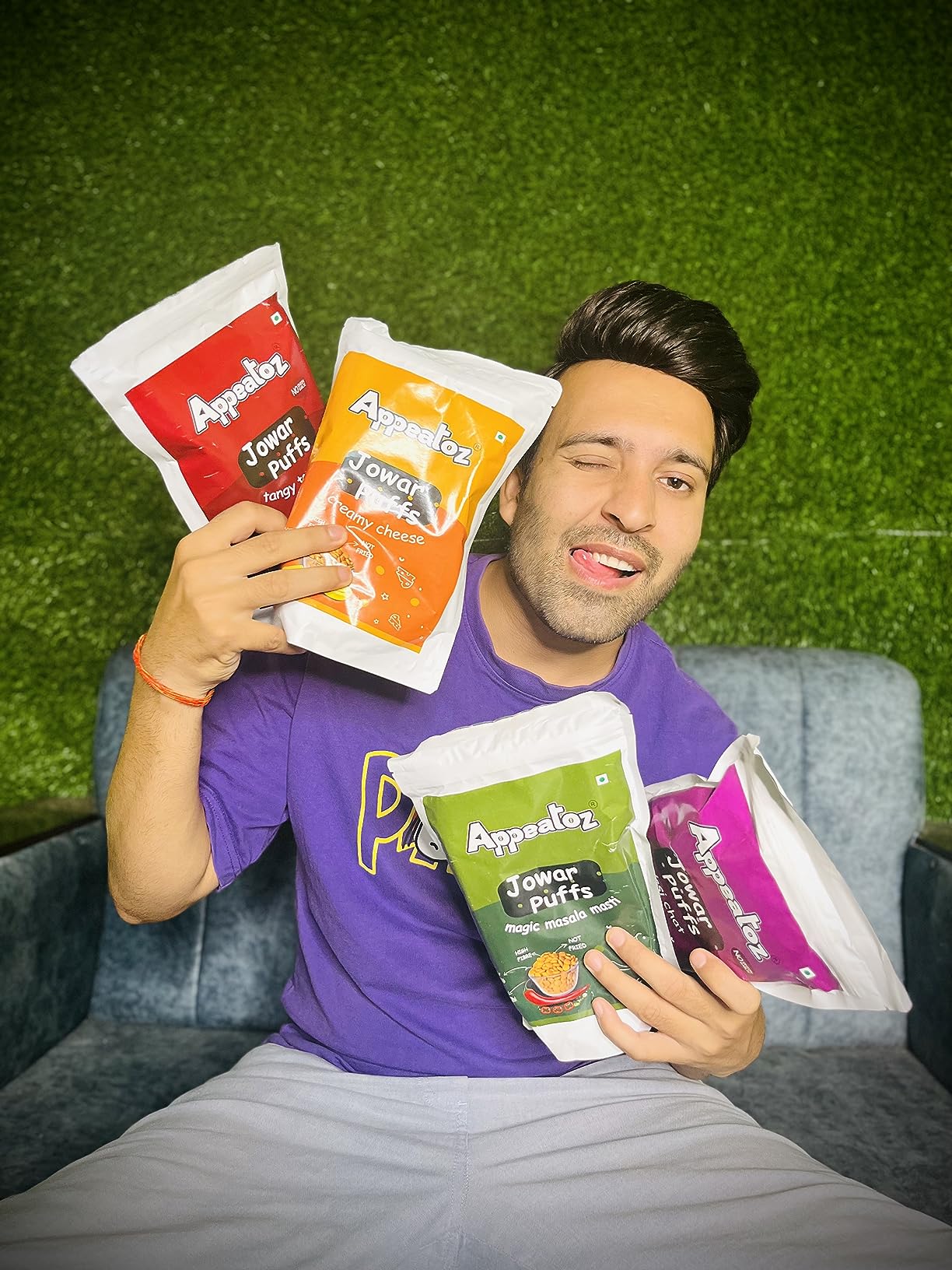 Premium Snack Hamper – Peri Peri, Creamy Cheese, Cream & Onion Jowar Puffs, Roasted Pumpkin Seeds 500g