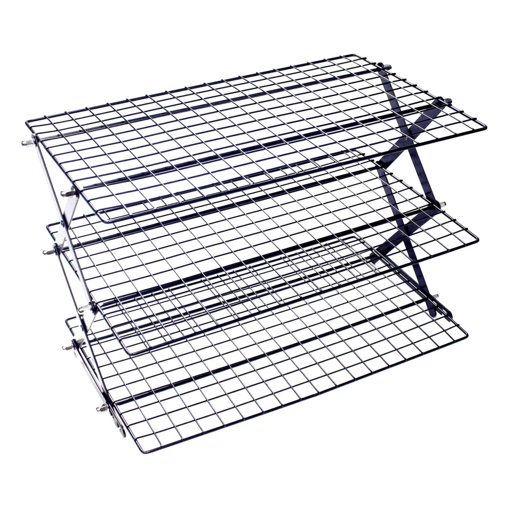 Support de refroidissement pour biscuits et gâteaux | Grille pliable en fer à 4 niveaux