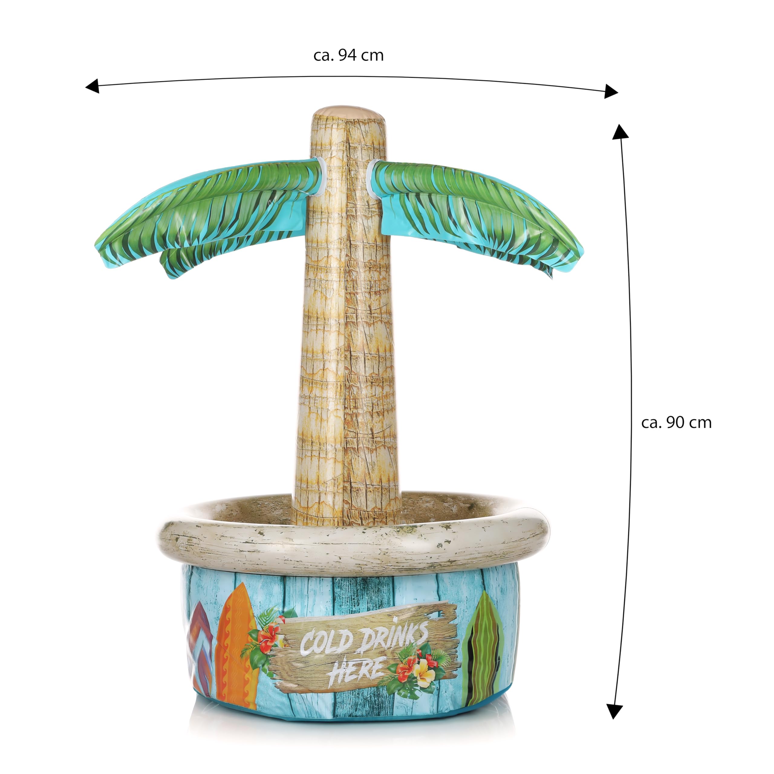Aufblasbarer Palmen Getränkekühler 65cm - Tropischer Bierkühler Für Sommerpartys