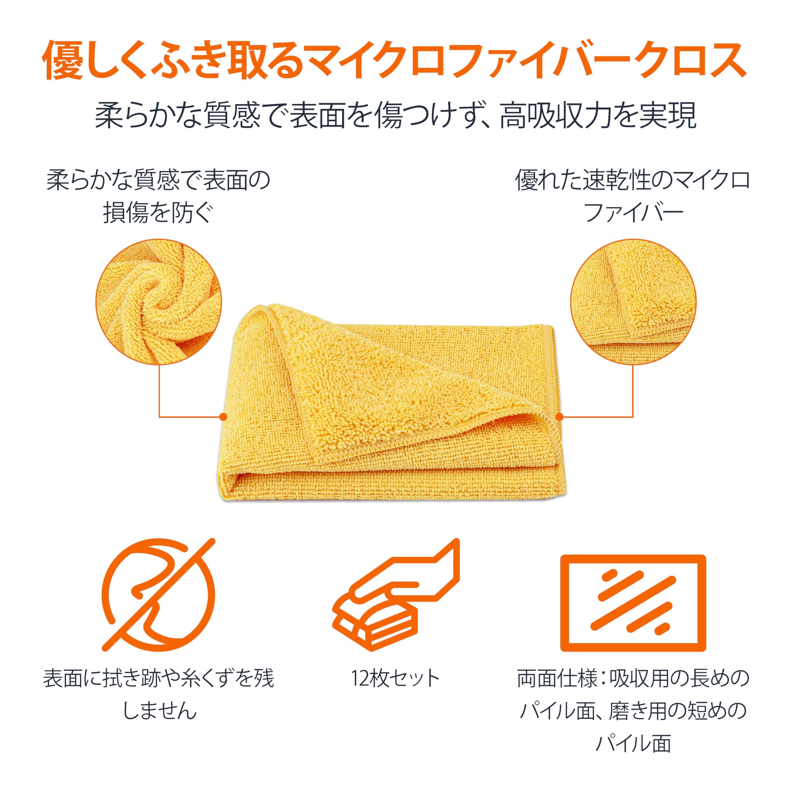 Amazon.co.jp: Amazonベーシック クリーニングクロス マイクロ