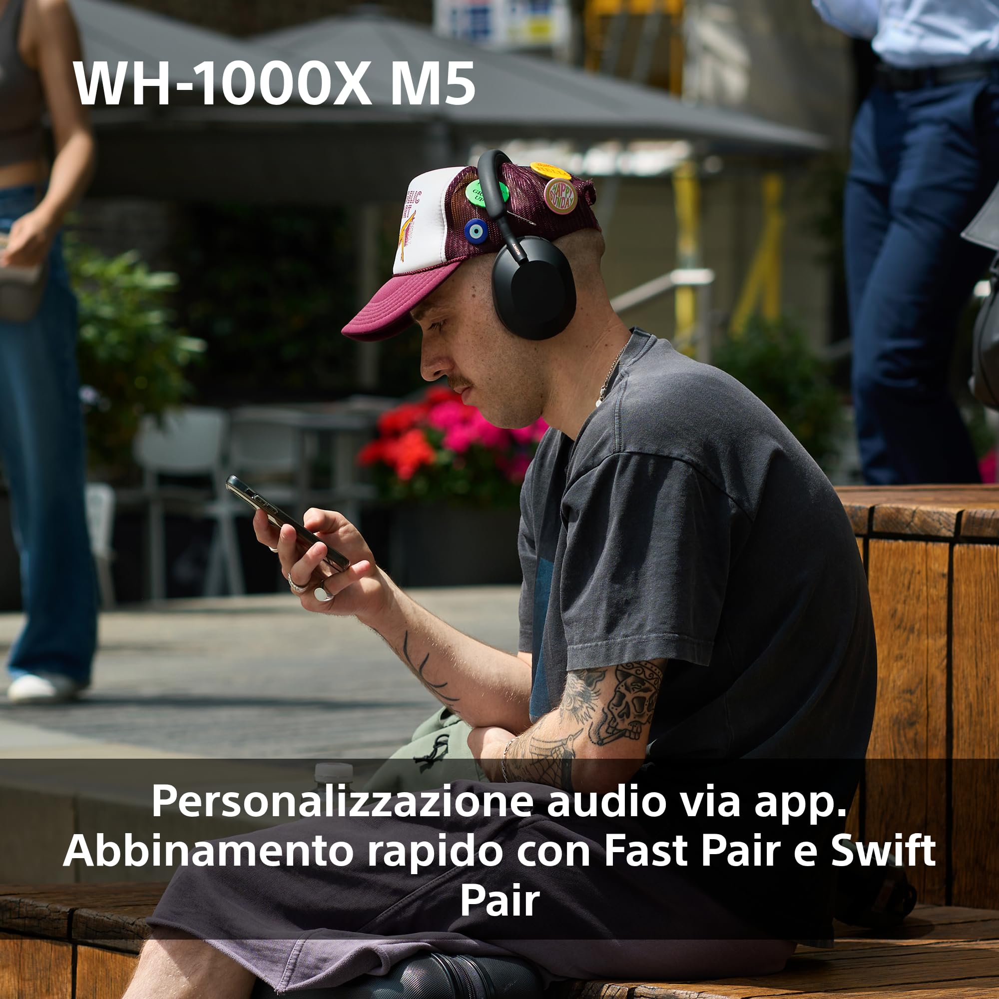 Sony WH-1000XM5 Custodia Rigida |Cuffie Wireless Over-Ear, Noise Cancelling di Nuova Generazione con Spatial Audio, Fino a 30 Ore di Batteria, Bluetooth, Black