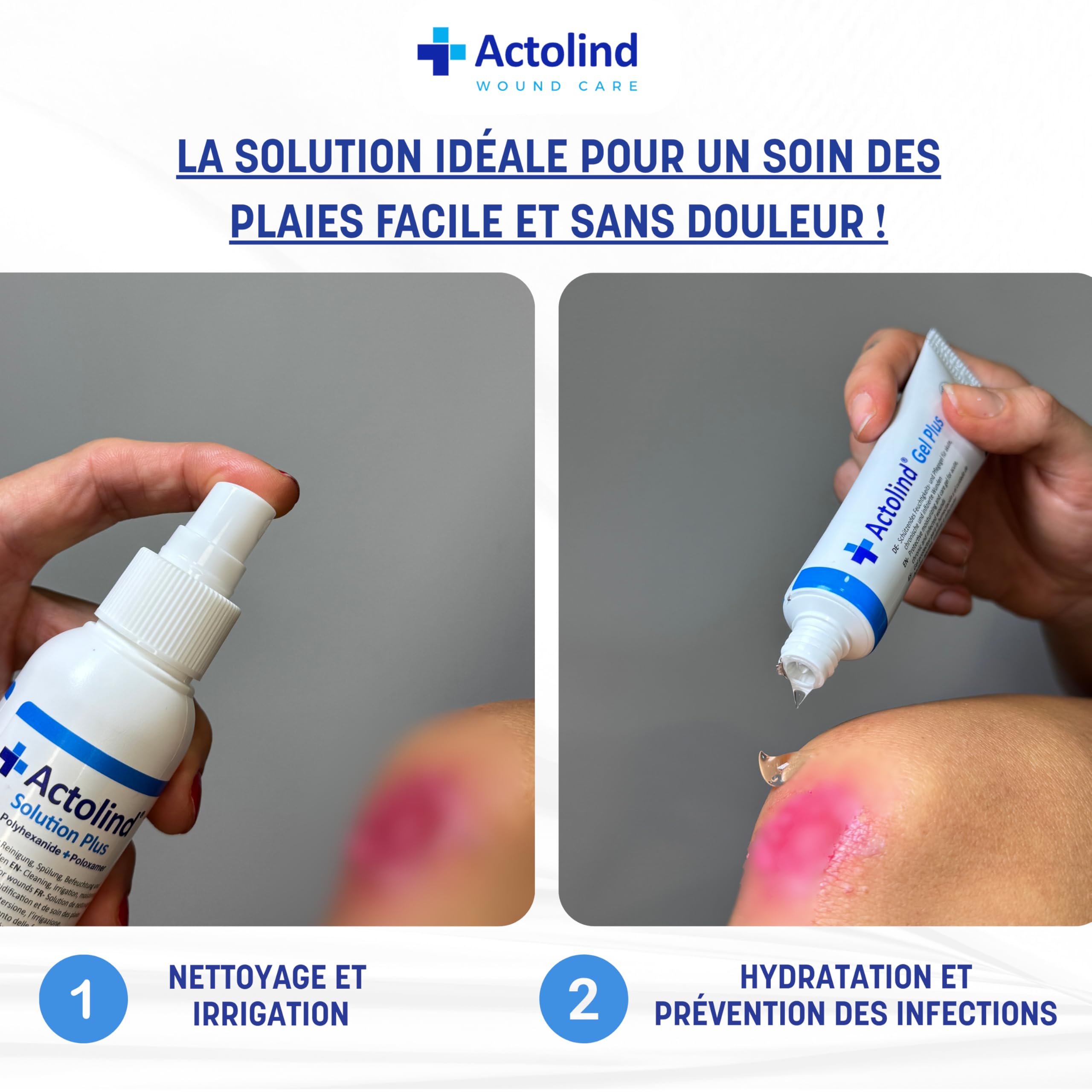 Actolind Gel Plus 250 ml – Gel antiseptique pour le soin des plaies