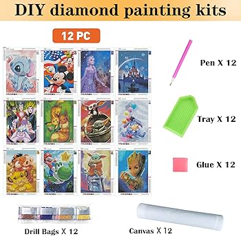Amazon.com: FFPTBNYX 12 Pack Diamond Painting Kits for