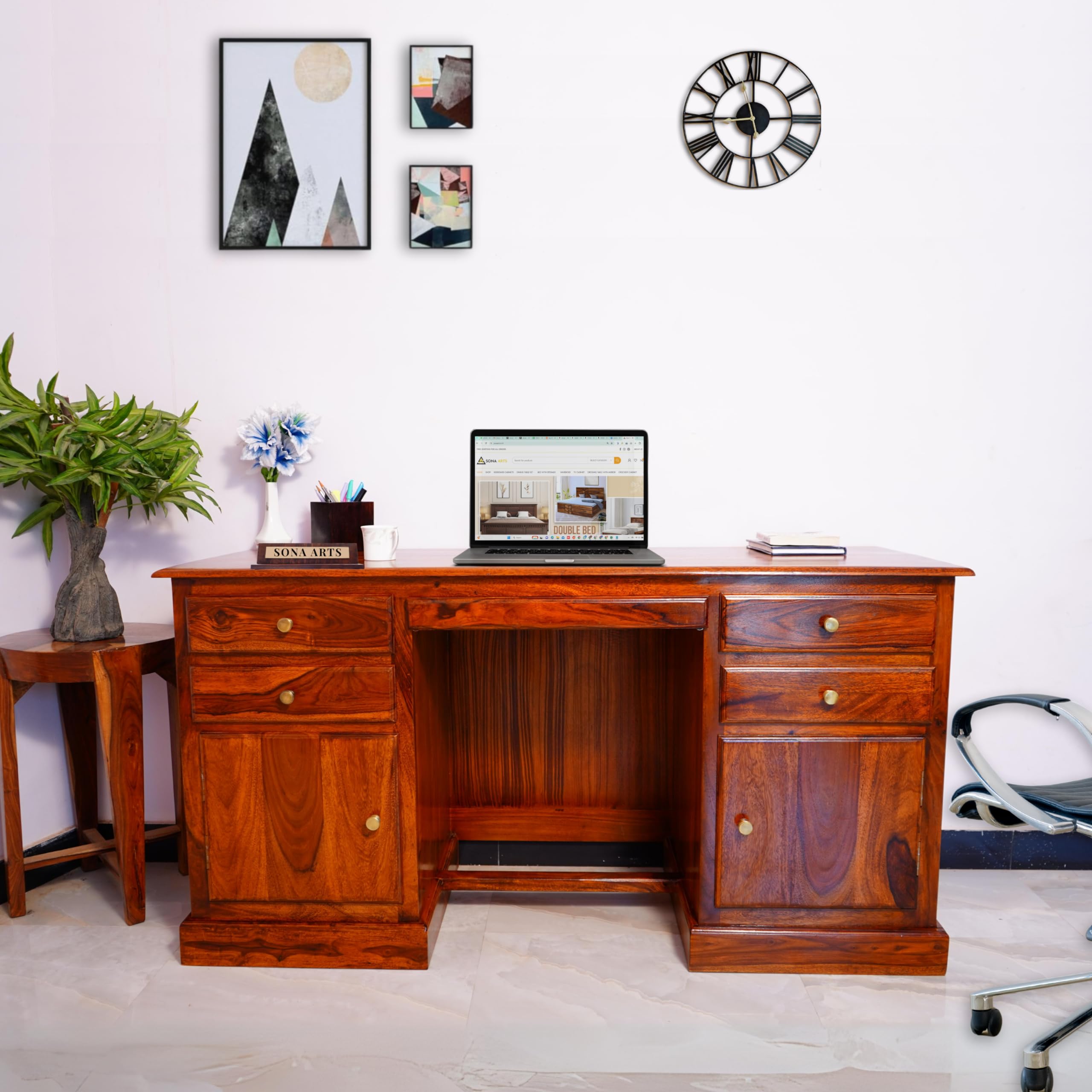 Modern Furniture Sheesham Wooden Study Table For Students Big Size ...