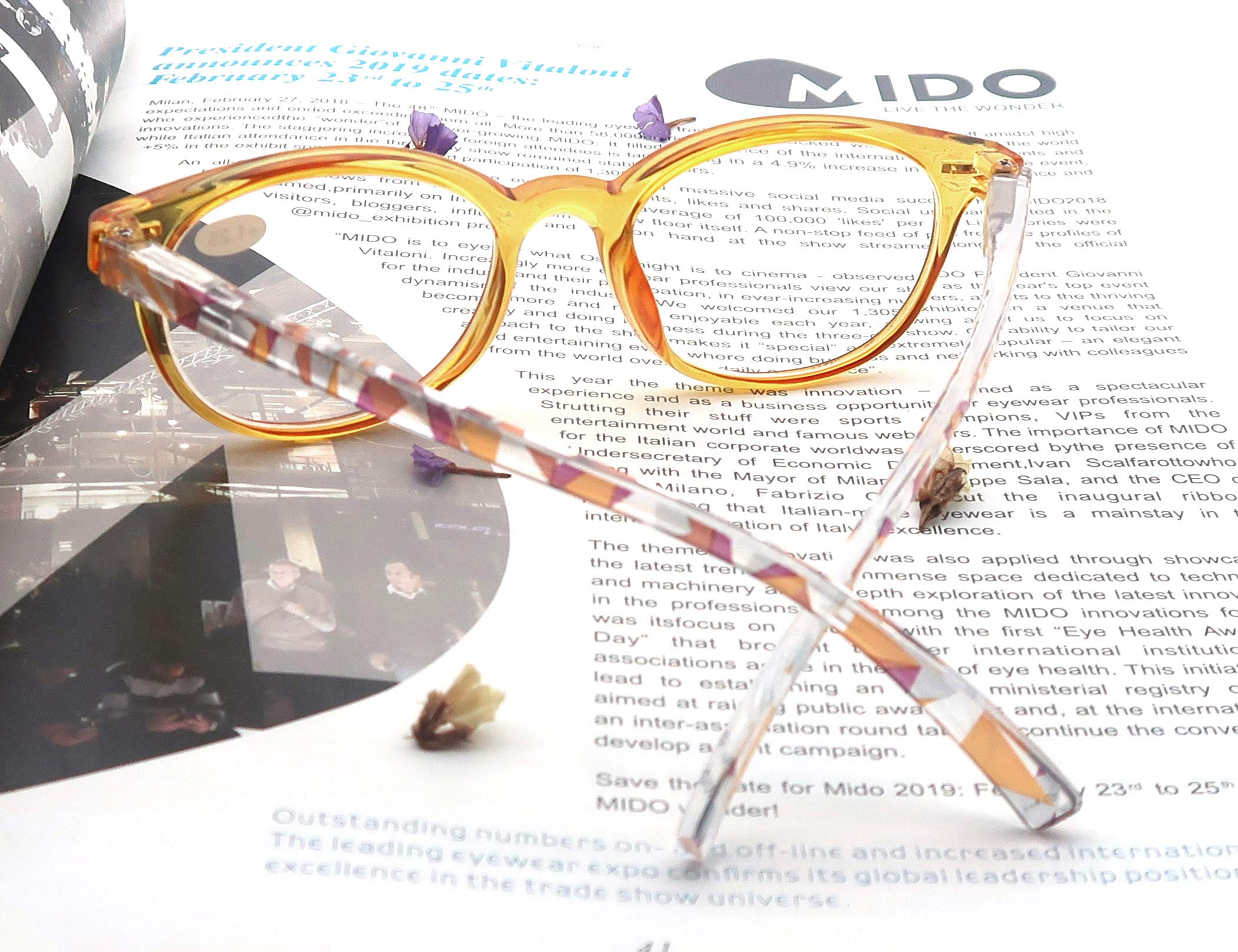 MODFANS Lot de 3 Lunettes de Lecture Femmes,Lunettes de Vue Branches a Ressort,Leger Comfort Vision Nette,Lunettes Loupe Ronde Style Fashion - 2