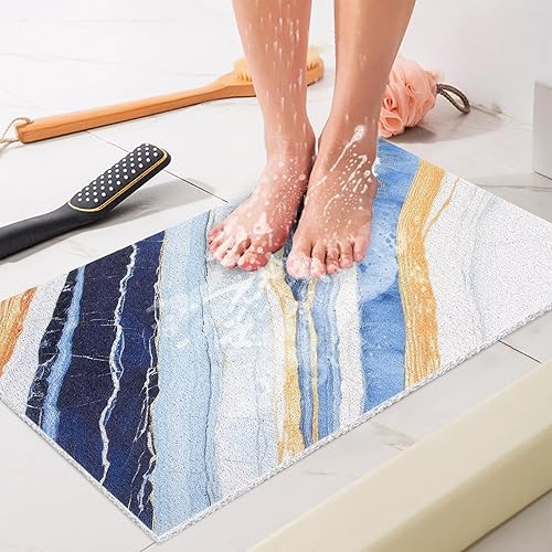 Miniatura 52 de Tapete de Ducha Tapete de Bañera Antideslizante - 32x32 Pulgadas, Tapete de Baño Suave y Cómodo con Orificios de Drenaje, Tapete de Baño de Masaje