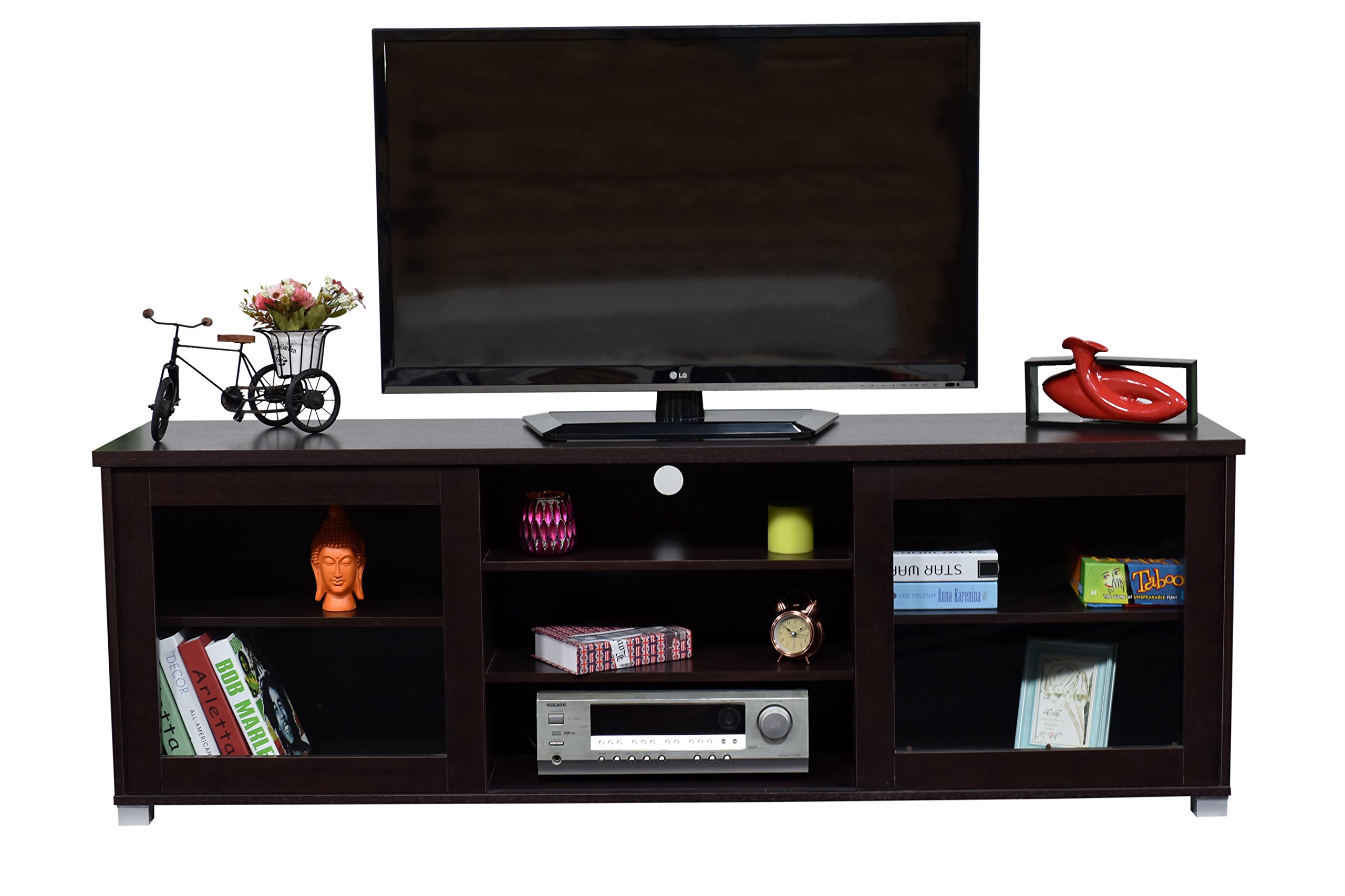 DeckUp Versa Engineered Wood TV Entertainment Unit ,Dark Wenge, Set of 1-image-18